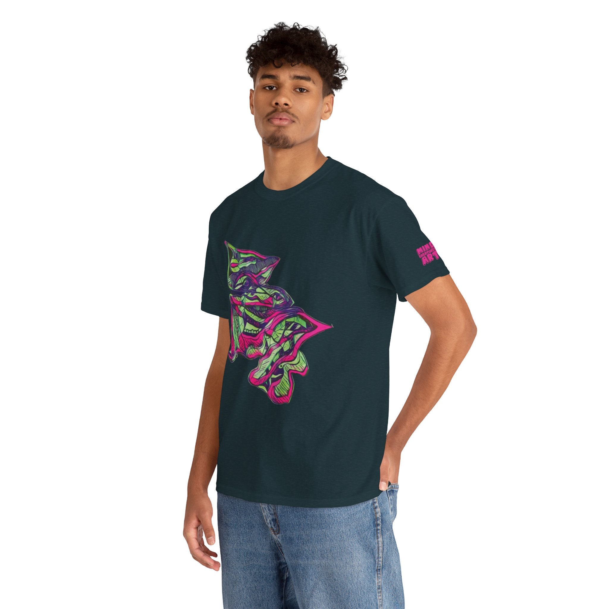 Cheshire (Pink & Green) Unisex Heavy Cotton Tee