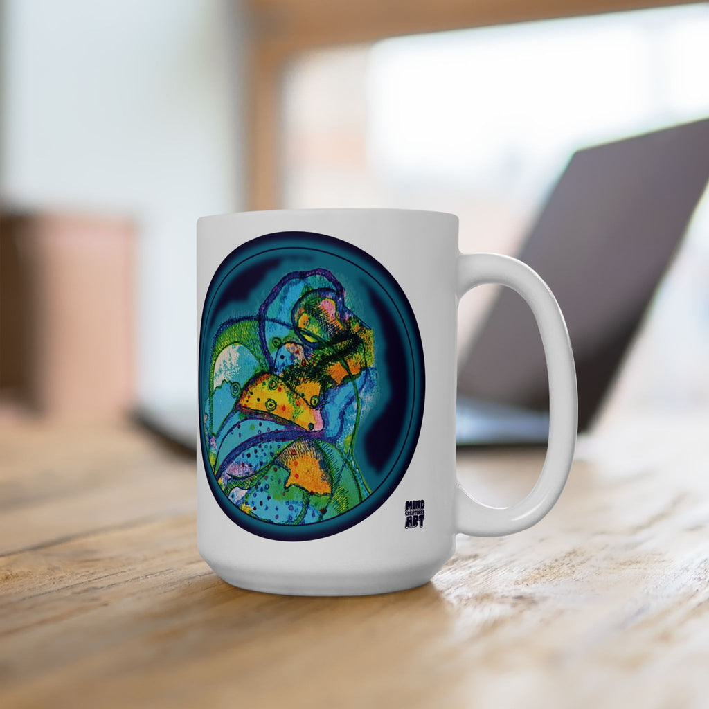 Exploration White Ceramic Mug, (11oz, 15oz)