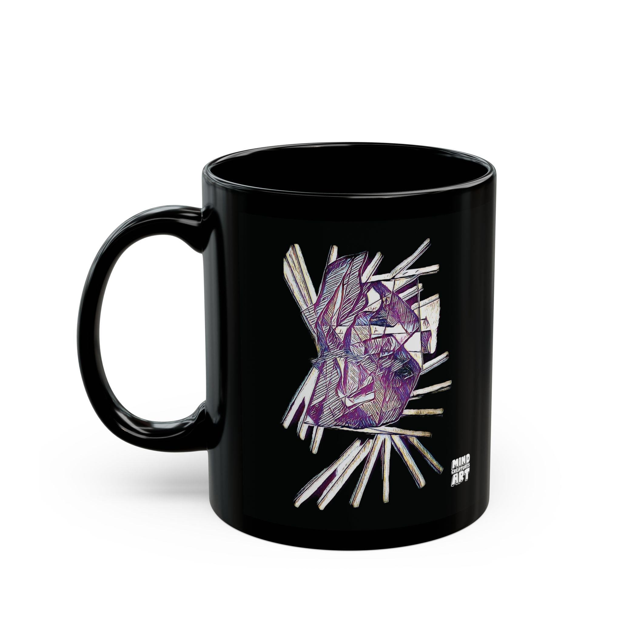 Lightspeed (Purple) Black Ceramic Mug (11oz, 15oz)