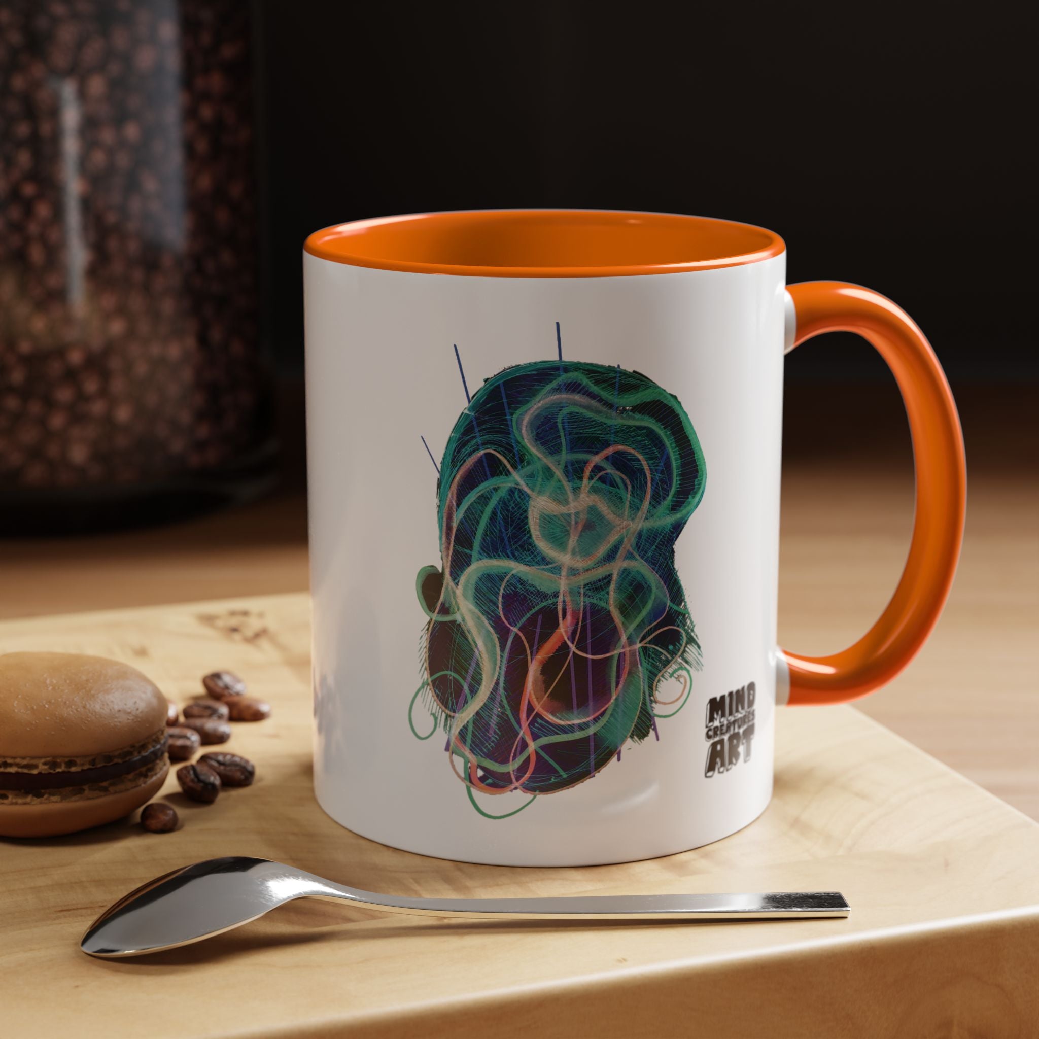 Davy Jones (Electric Teal) Accent Coffee Mug (11oz, 15oz)