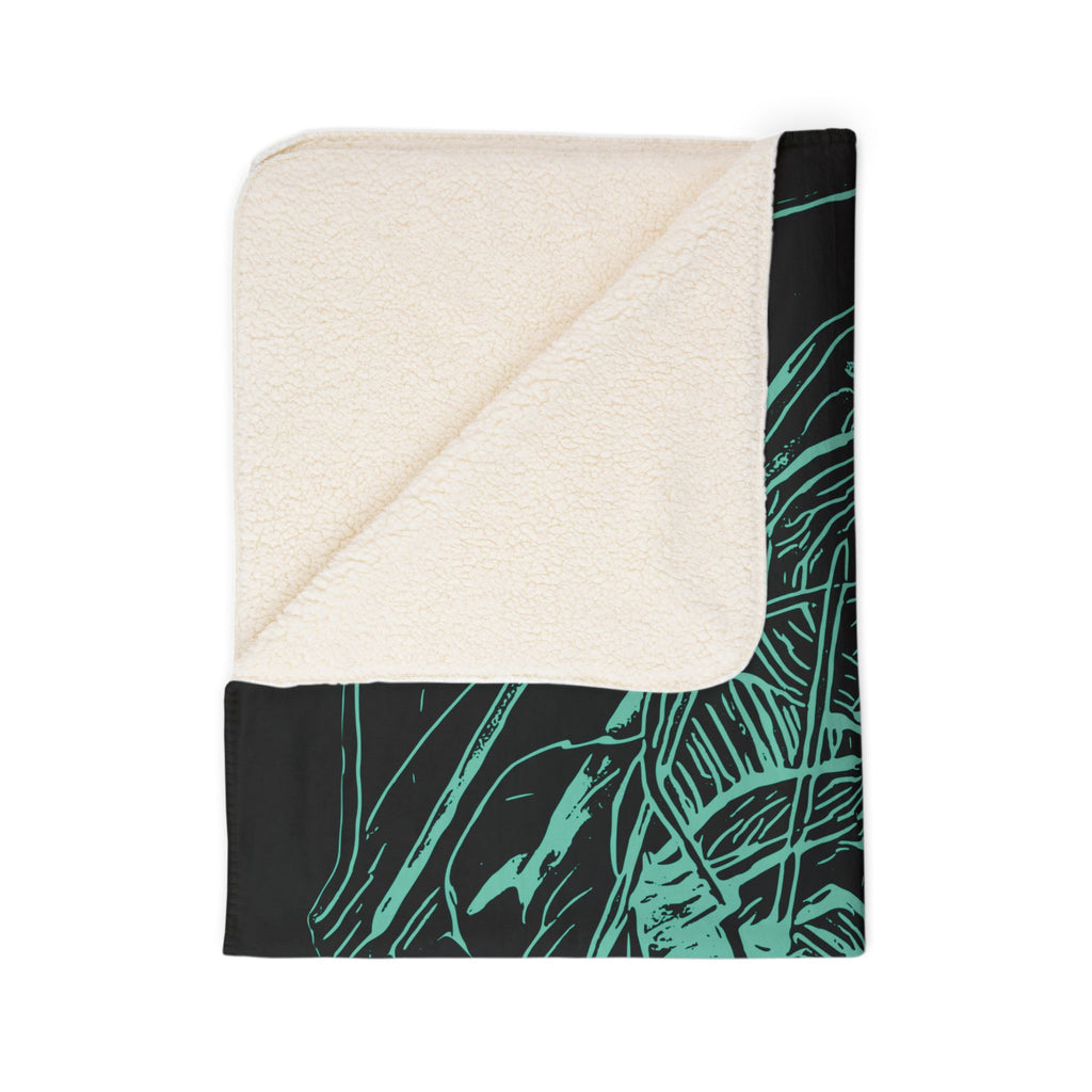 Dive Reflex (Teal) Fleece Sherpa Blanket