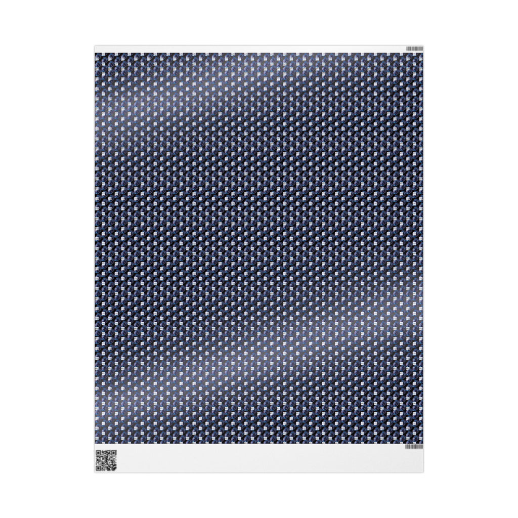 Who Are You? (Black Background, White Logo) Heavy Wrapping Paper