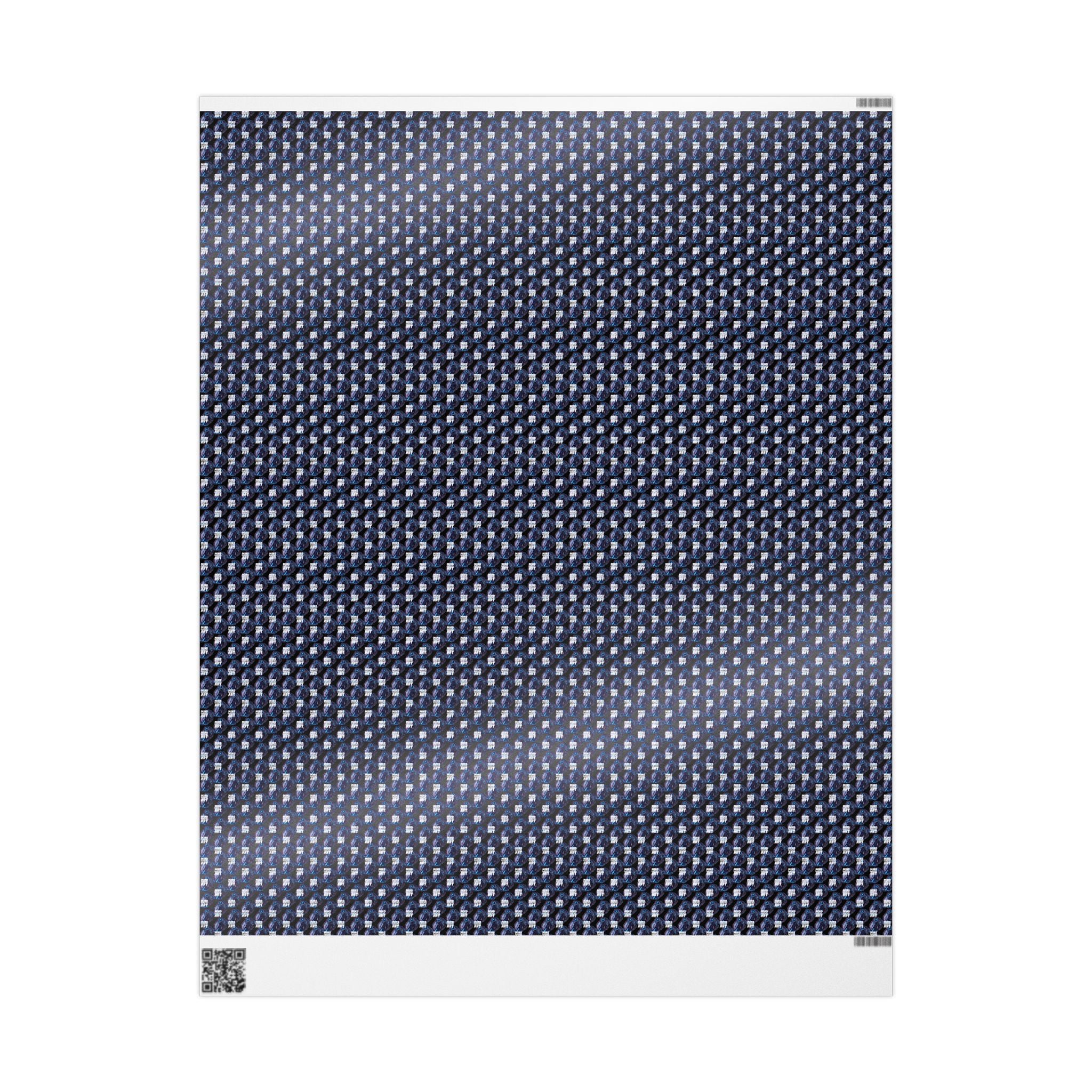 Who Are You? (Black Background, White Logo) Heavy Wrapping Paper