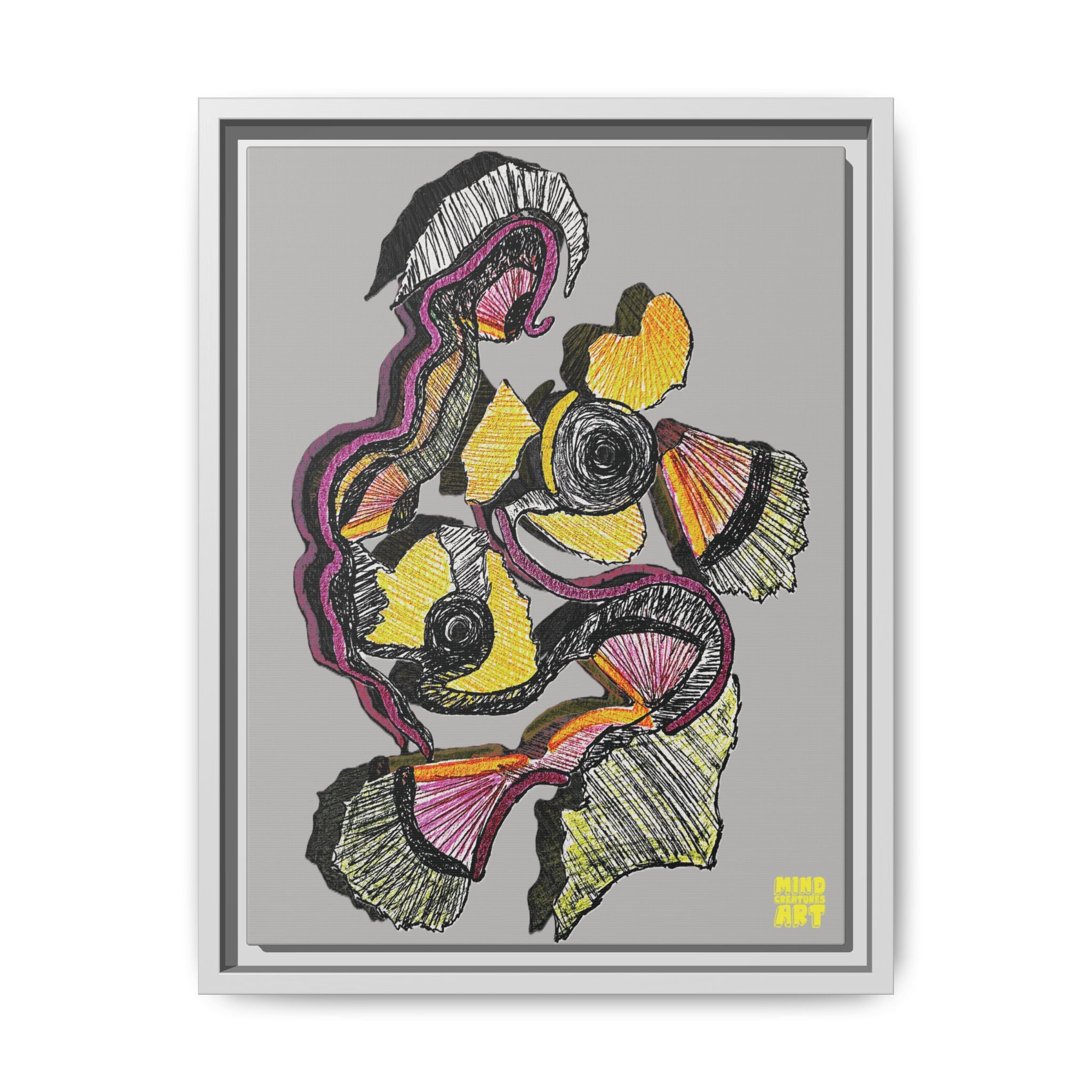 Crimson Teacher (Light Gray Background) Matte Canvas, Framed