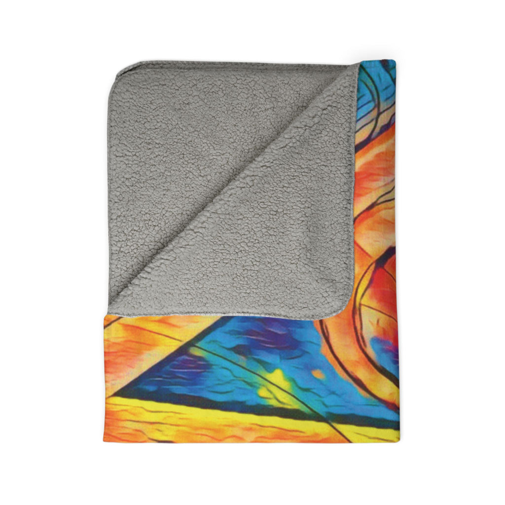 Love (Neon) Fleece Sherpa Blanket