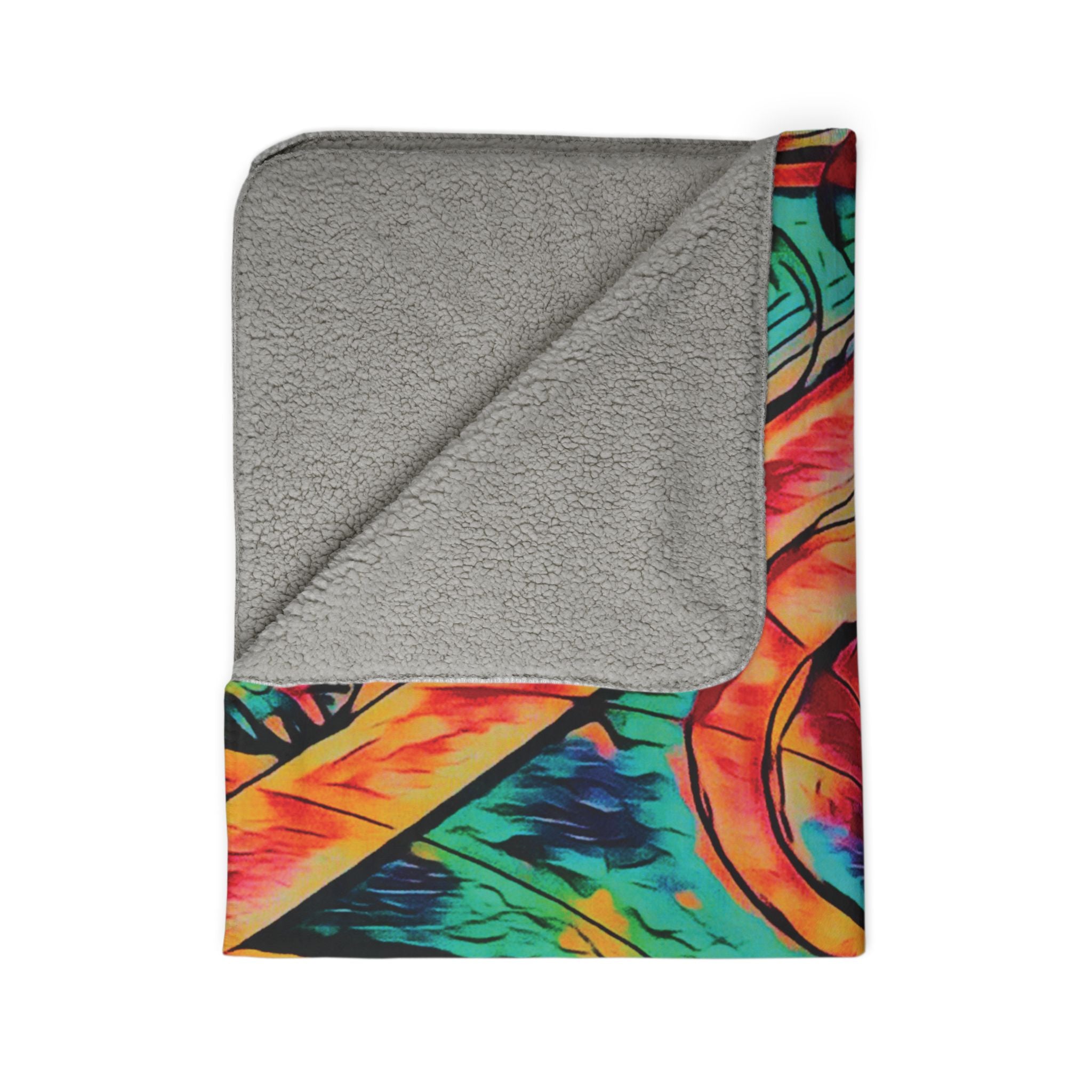 Love (Bright) Fleece Sherpa Blanket