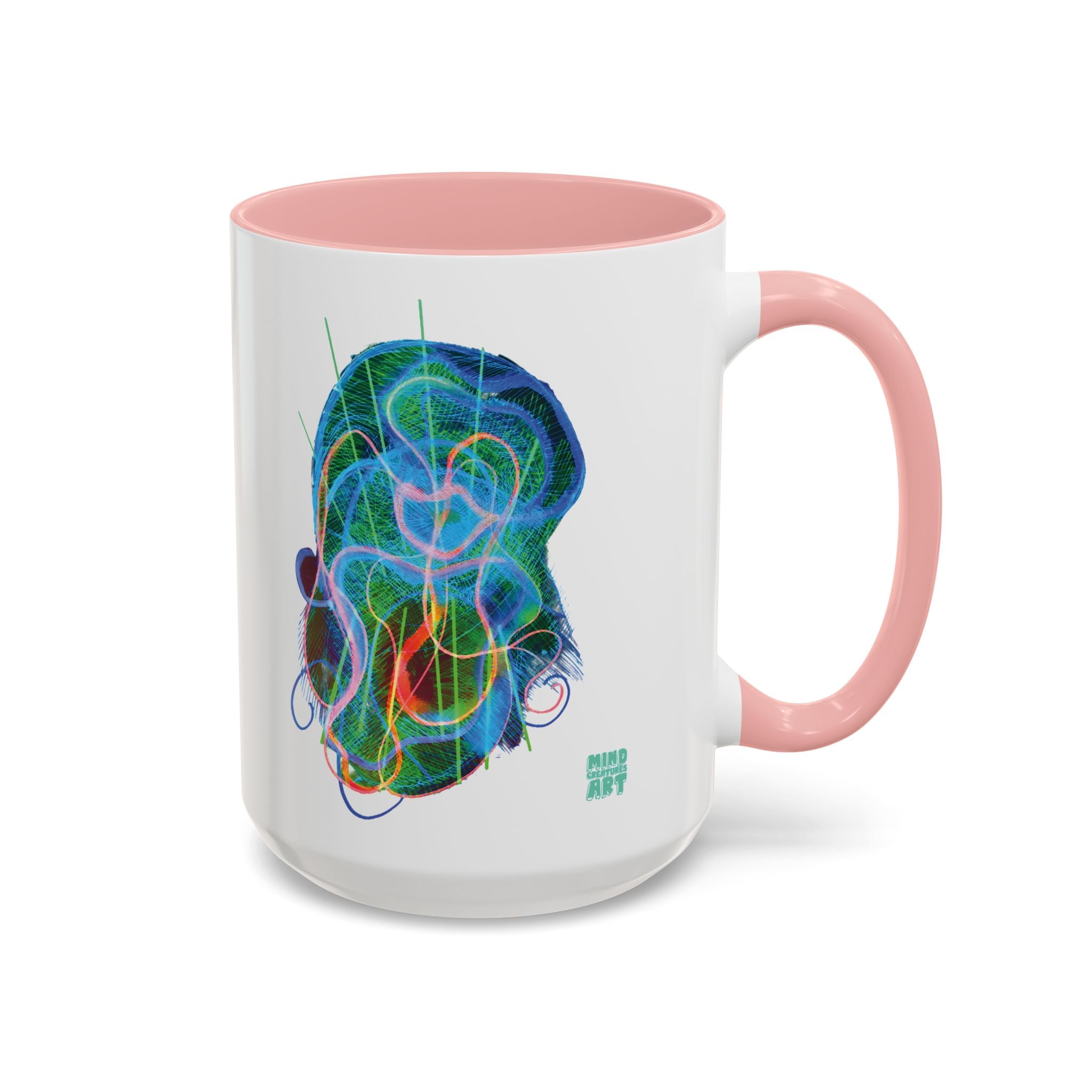 Davy Jones (Electric Blue & Green) Accent Coffee Mug (11oz, 15oz)