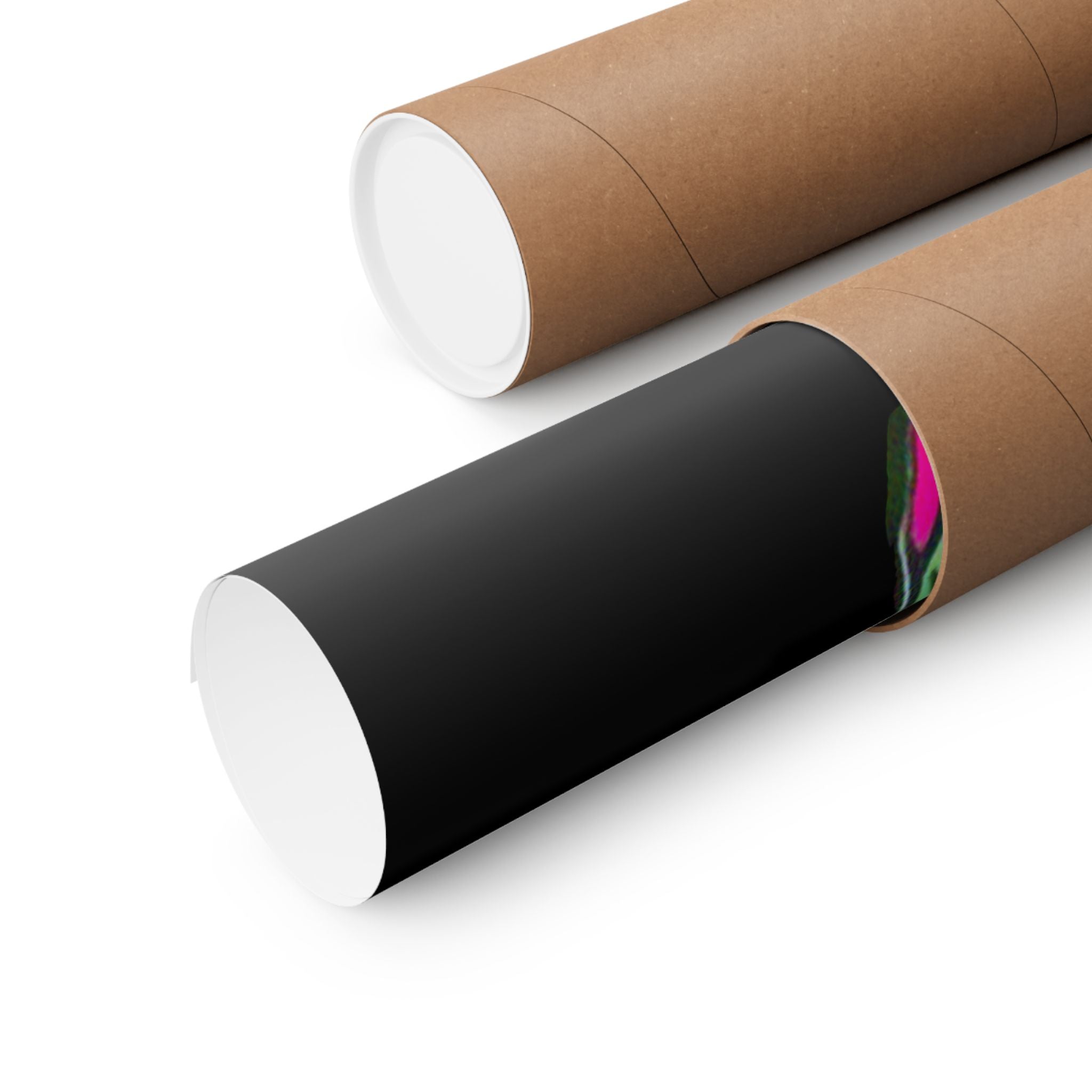 Cheshire (Pink & Green, Black Background) Matte Poster
