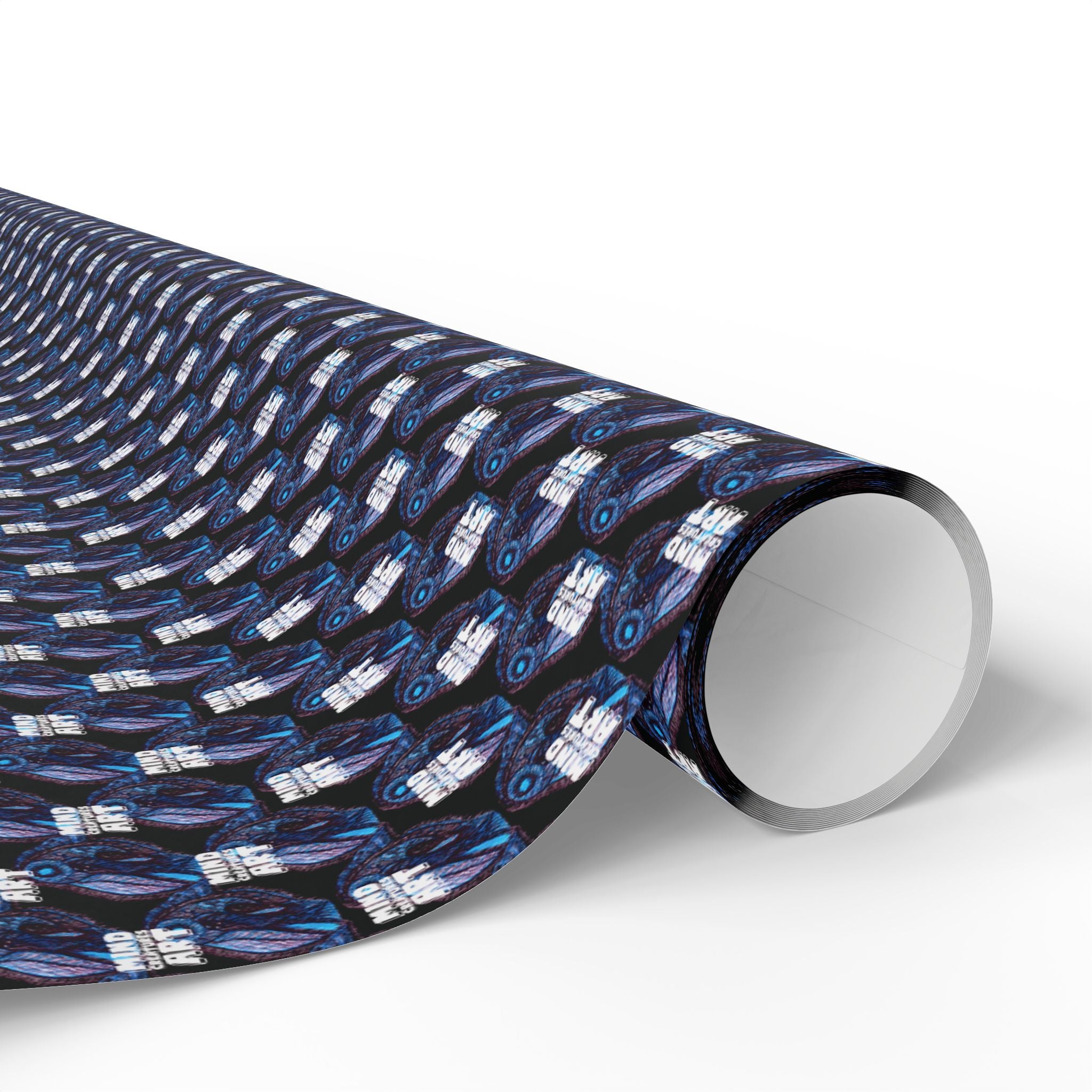 Who Are You? (Black Background, White Logo) Heavy Wrapping Paper