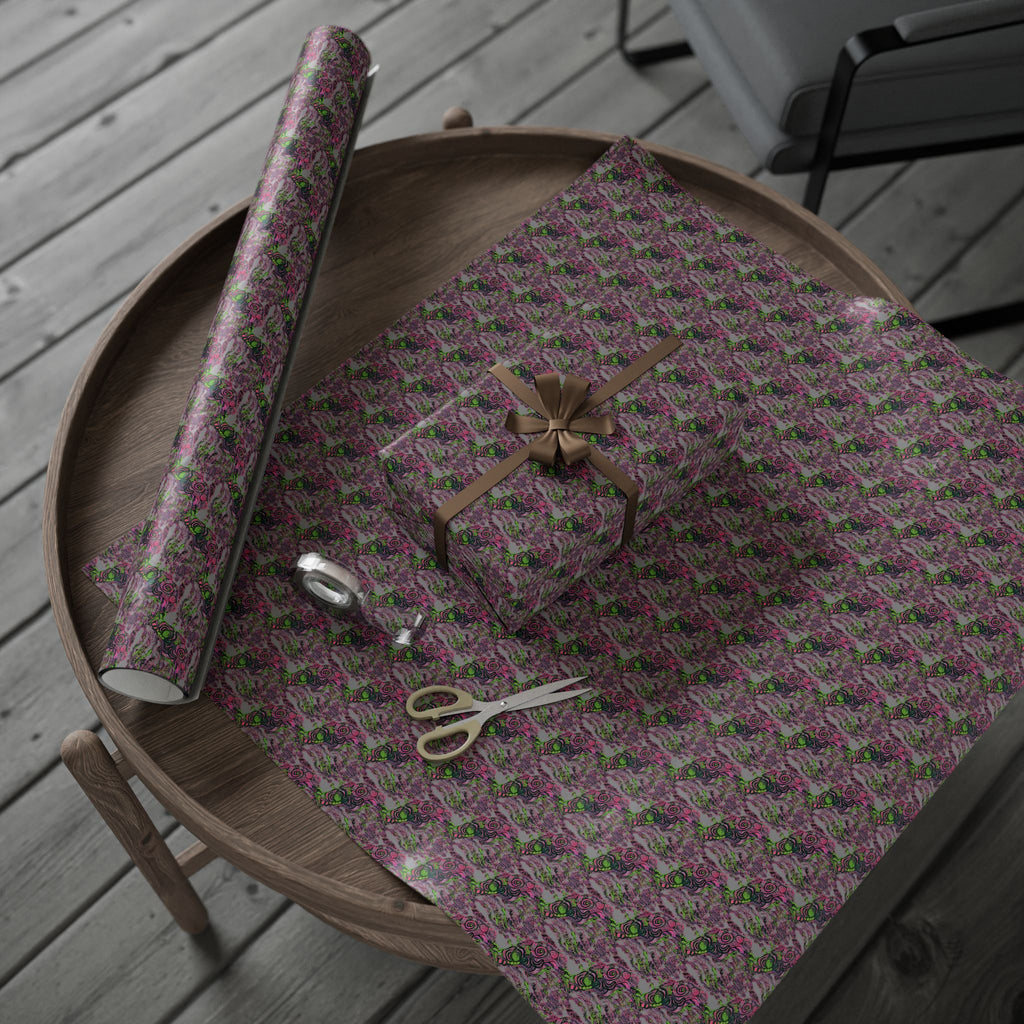 Vessel (Neon, Gray Background) Heavy Wrapping Paper