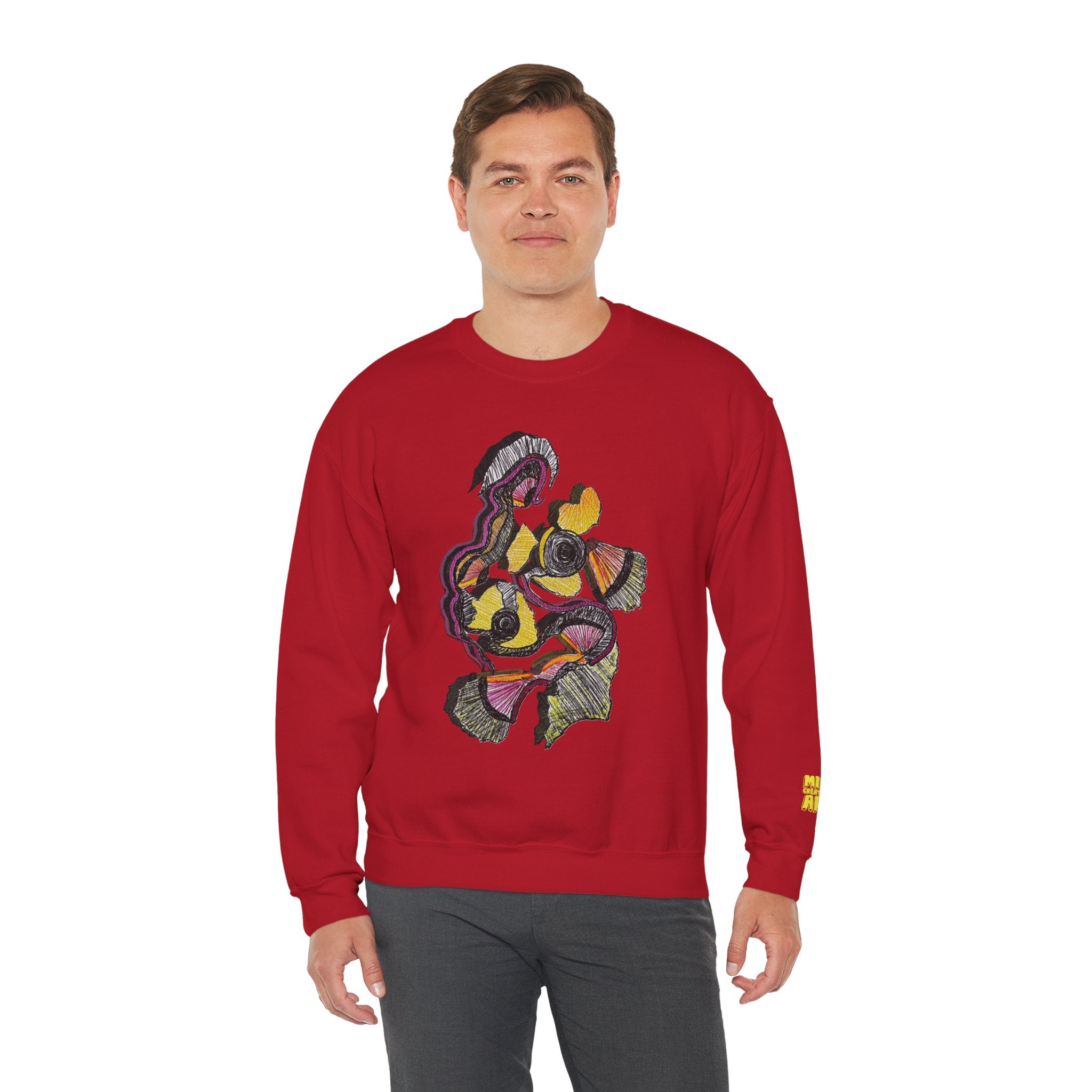 Crimson Teacher Unisex Heavy Blend™ Crewneck Sweatshirt