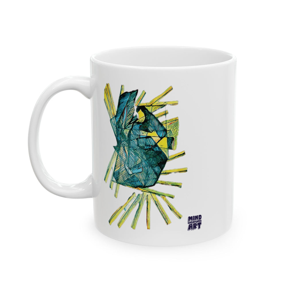 Lightspeed (Teal) White Ceramic Mug, (11oz, 15oz)