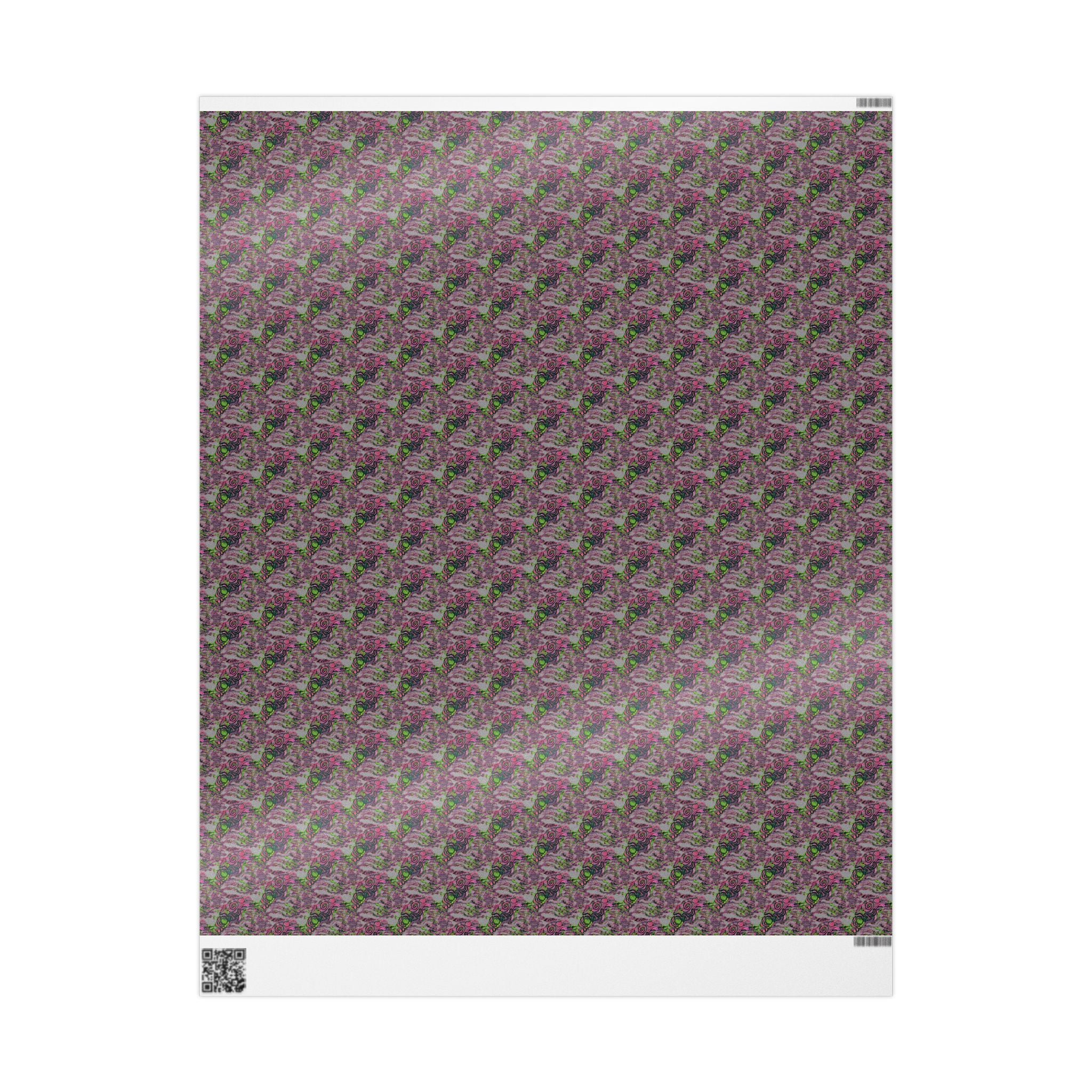 Vessel (Neon, Gray Background) Heavy Wrapping Paper
