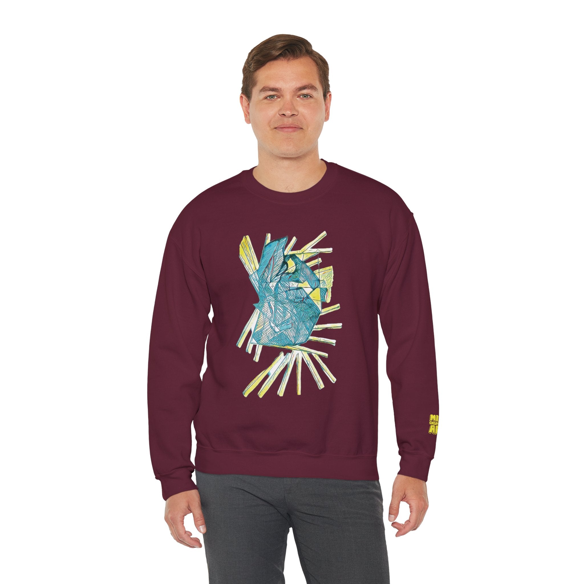 Lightspeed (Aqua) Unisex Heavy Blend™ Crewneck Sweatshirt