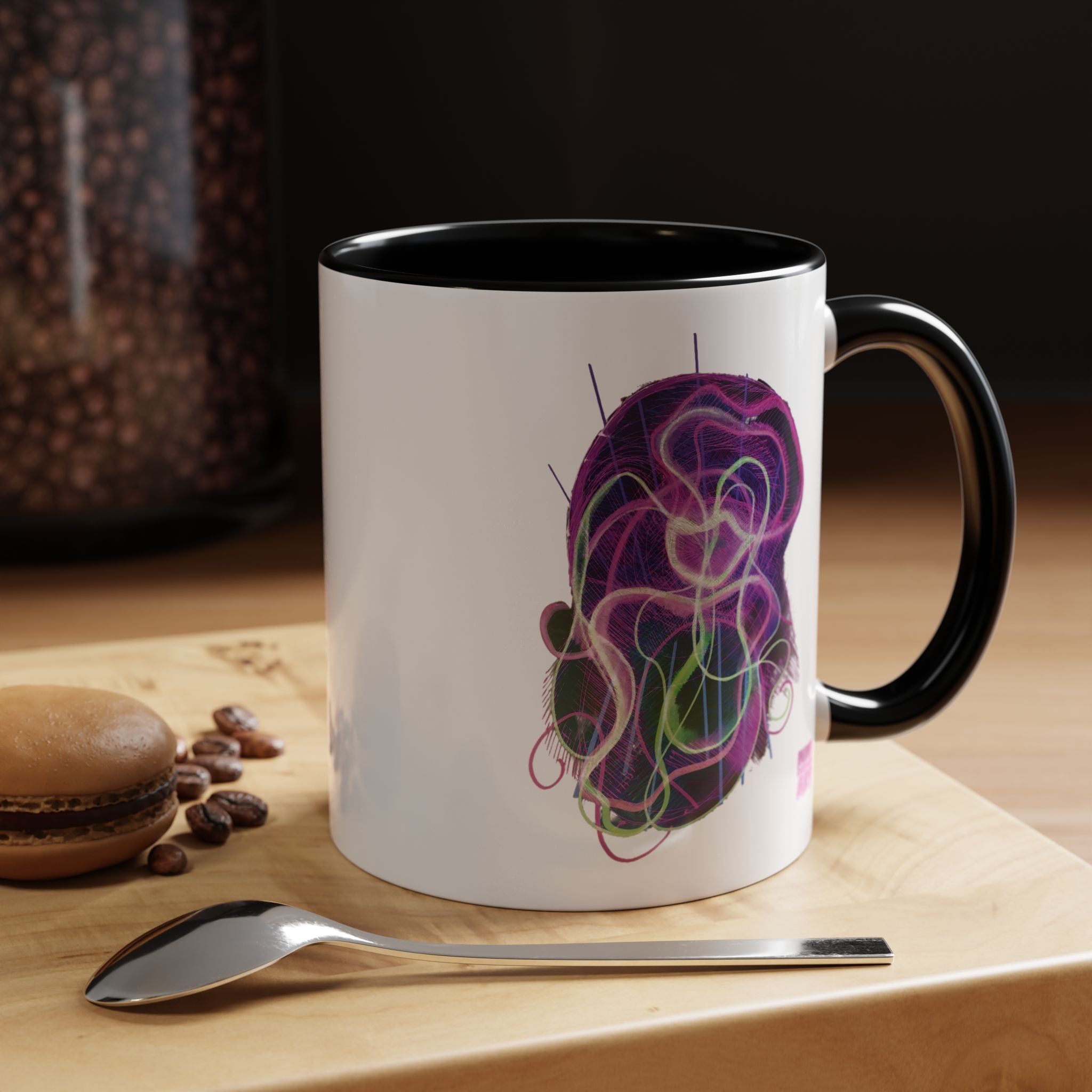 Davy Jones (Electric Purple) Accent Coffee Mug (11oz, 15oz)