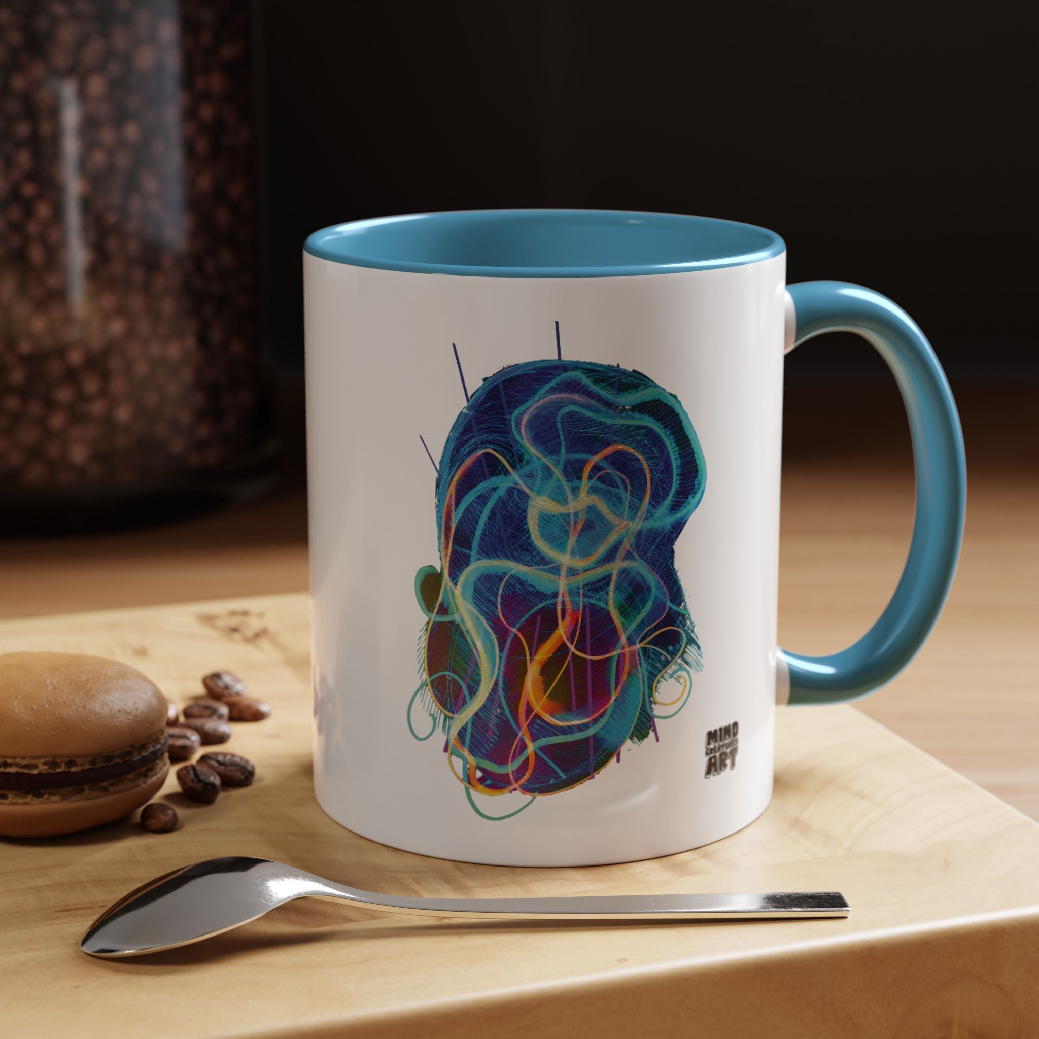 Davy Jones (Electric Blue) Accent Coffee Mug (11oz, 15oz)