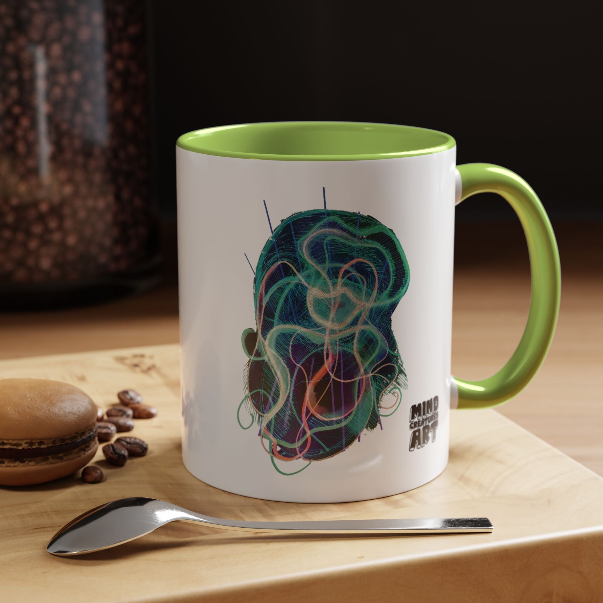 Davy Jones (Electric Teal) Accent Coffee Mug (11oz, 15oz)