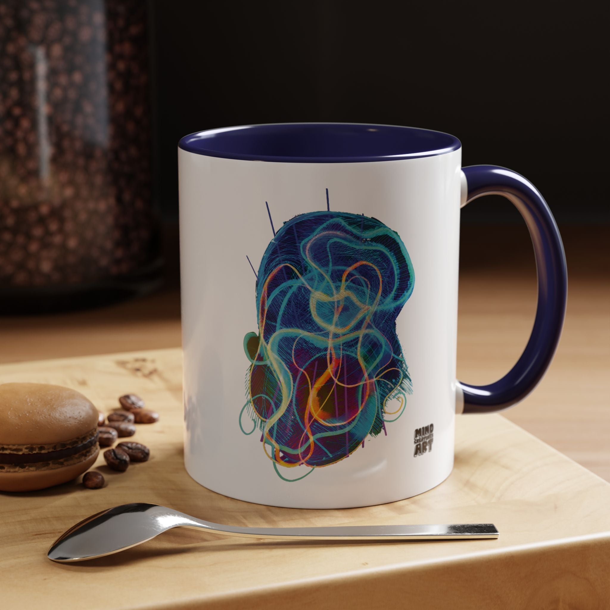 Davy Jones (Electric Blue) Accent Coffee Mug (11oz, 15oz)