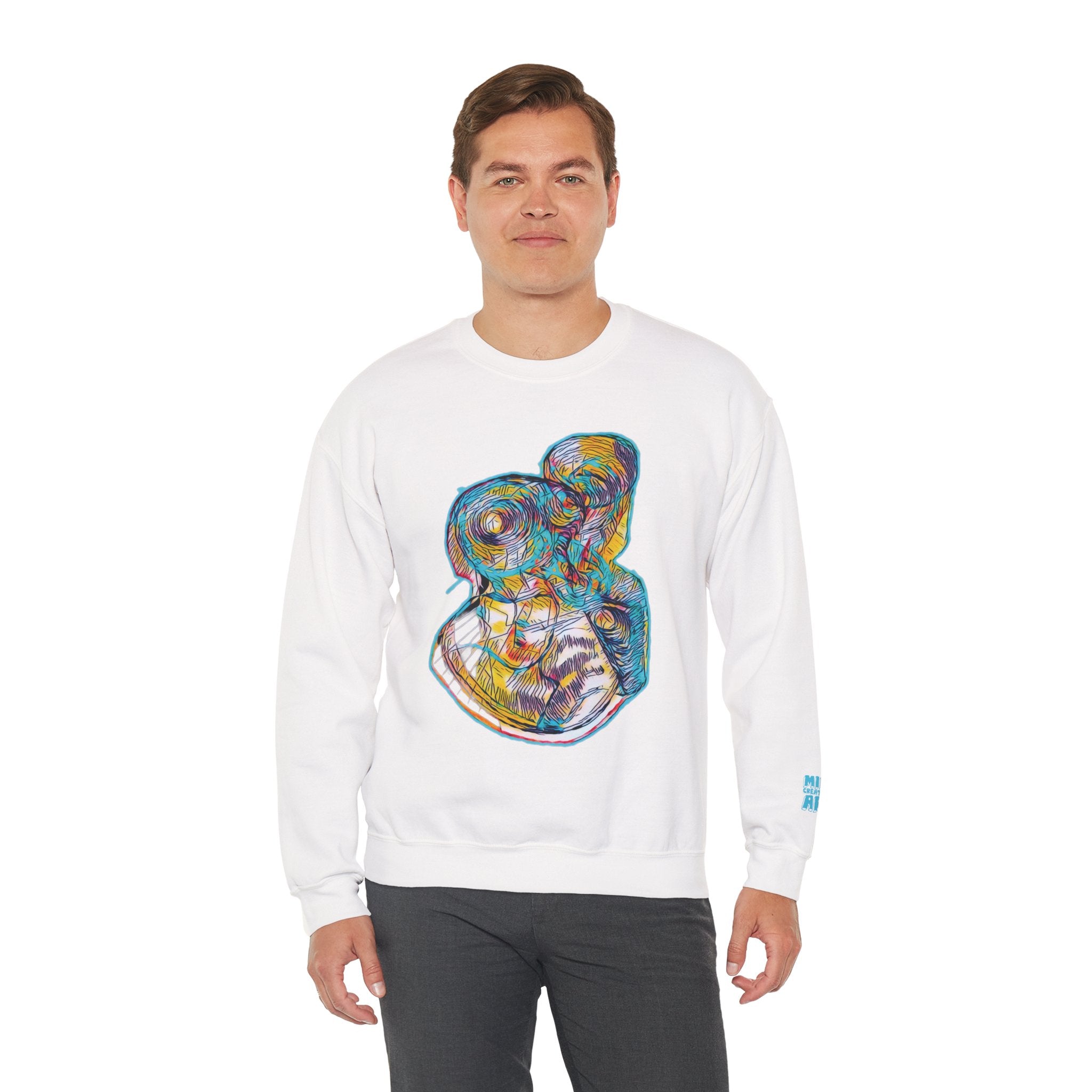 Curiosity (Aqua) Unisex Heavy Blend™ Crewneck Sweatshirt