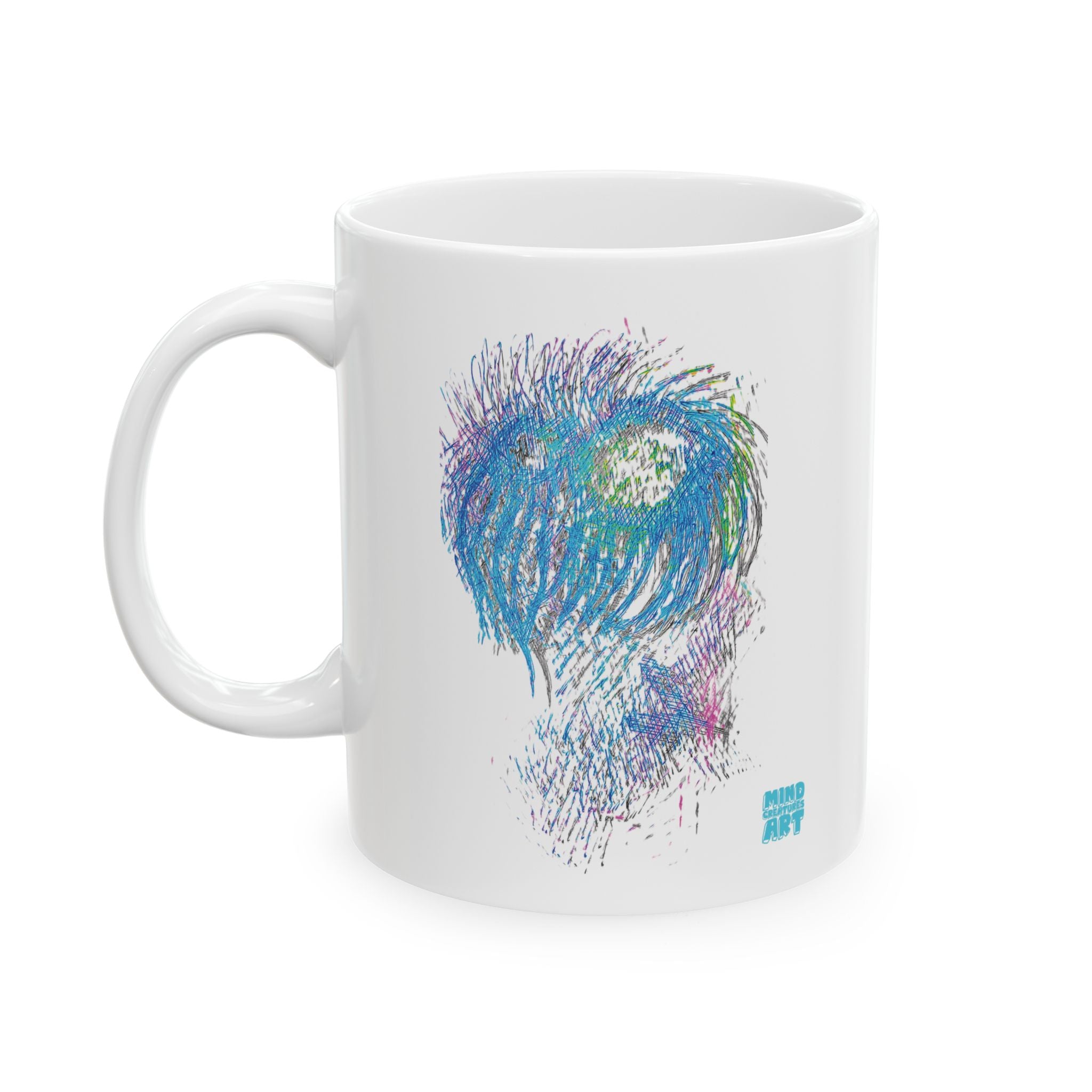 Party Monster White Ceramic Mug, (11oz, 15oz)