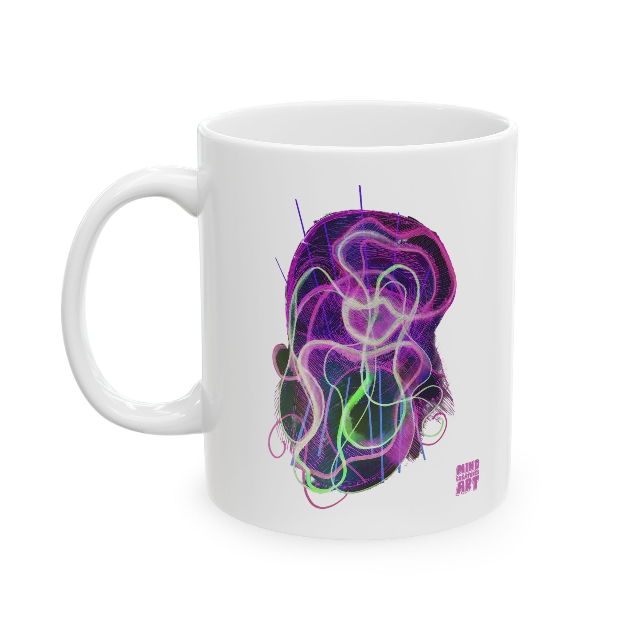 Davy Jones (Electric Purple) White Ceramic Mug, (11oz, 15oz)