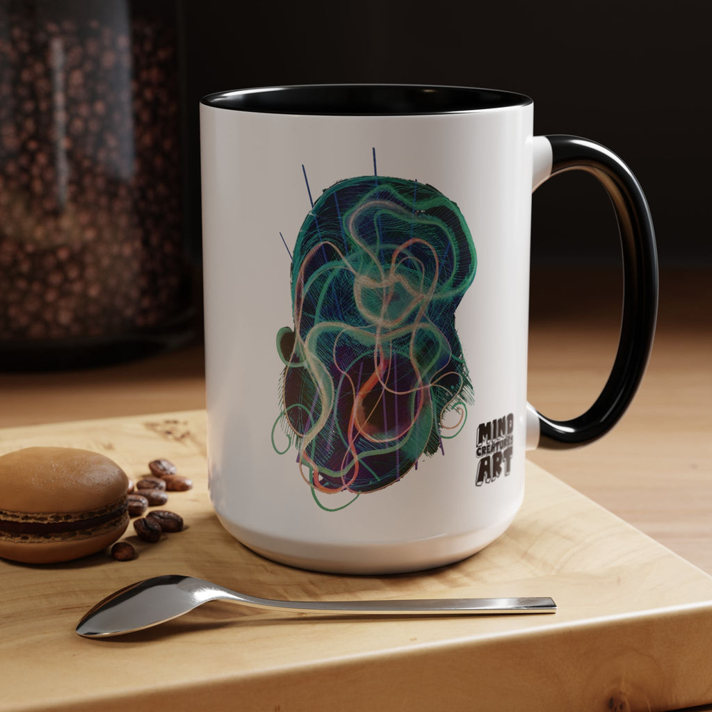 Davy Jones (Electric Teal) Accent Coffee Mug (11oz, 15oz)