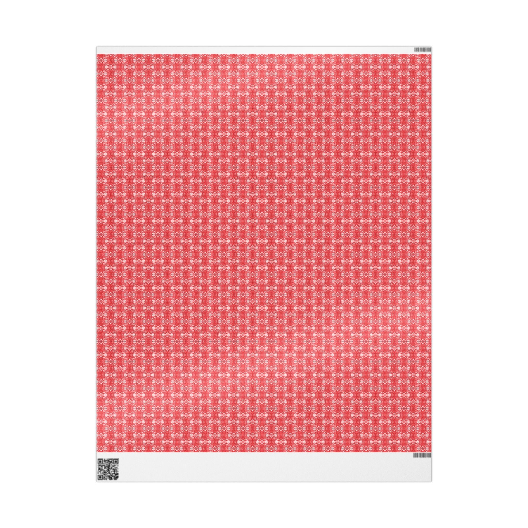 Love (White, Red Background) Heavy Wrapping Paper