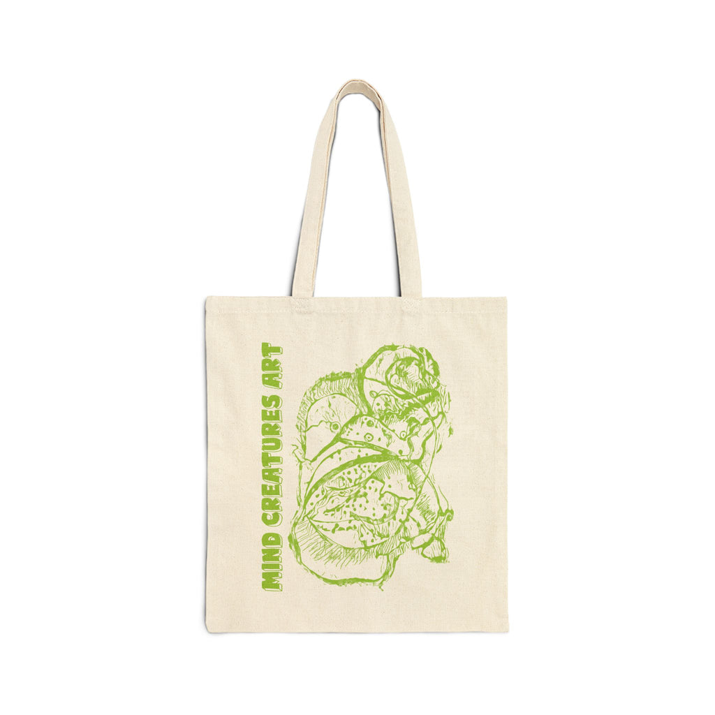 Exploration (Lime) Cotton Canvas Tote Bag