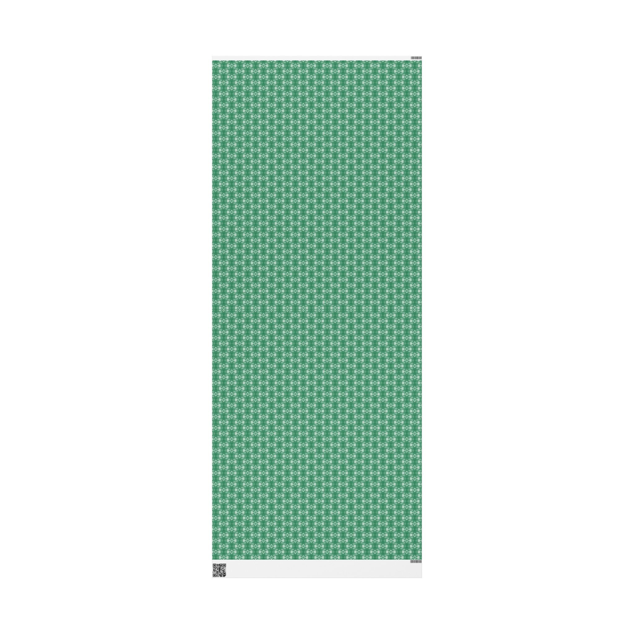 Love (White, Green Background) Heavy Wrapping Paper