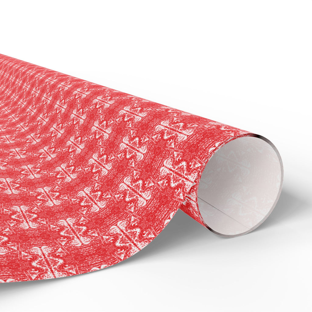 Love (White, Red Background) Heavy Wrapping Paper