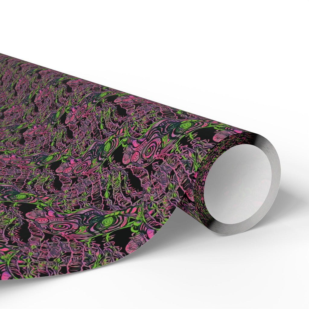 Vessel (Neon, Black Background) Heavy Wrapping Paper