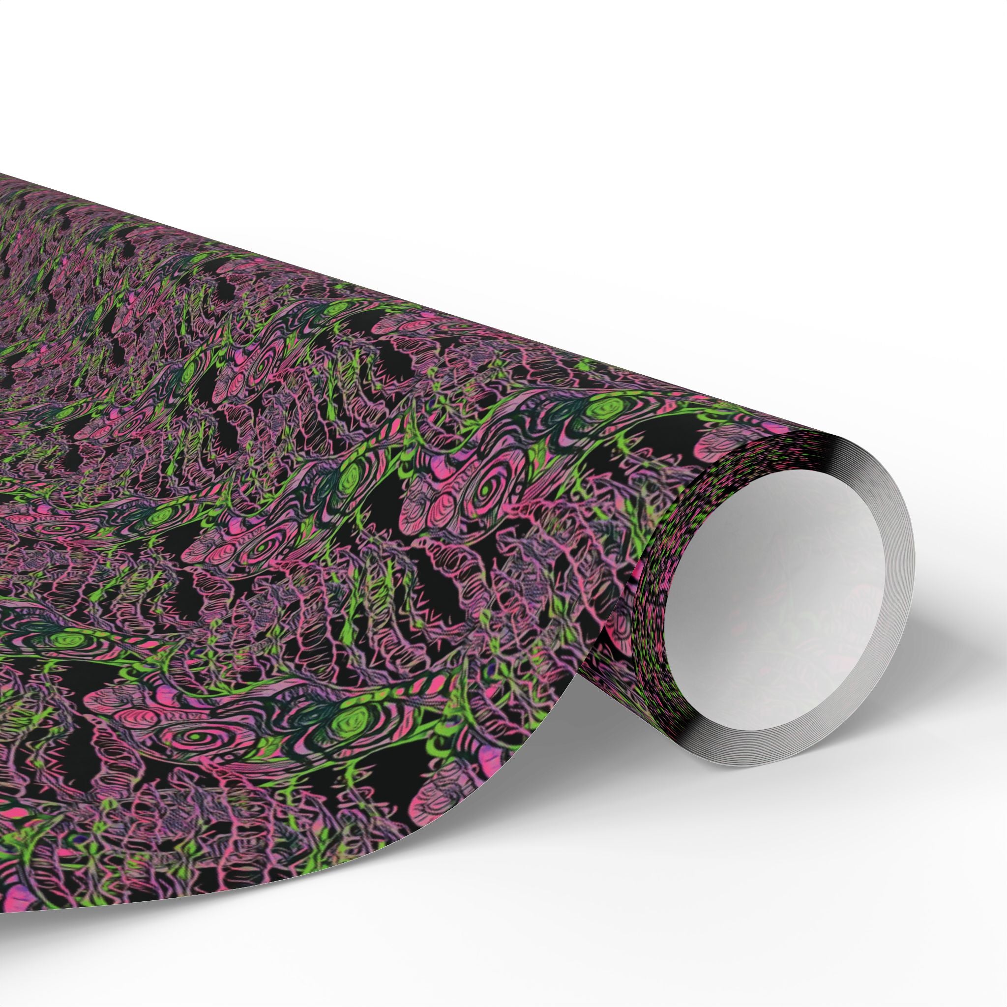Vessel (Neon, Black Background) Heavy Wrapping Paper