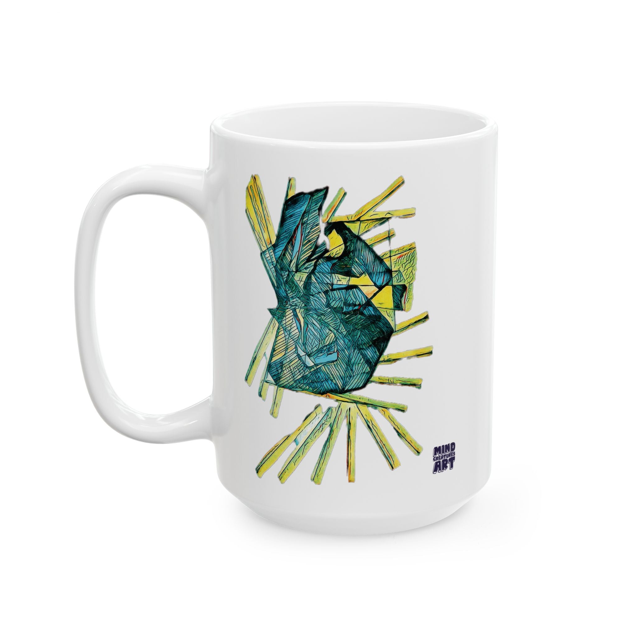 Lightspeed (Teal) White Ceramic Mug, (11oz, 15oz)