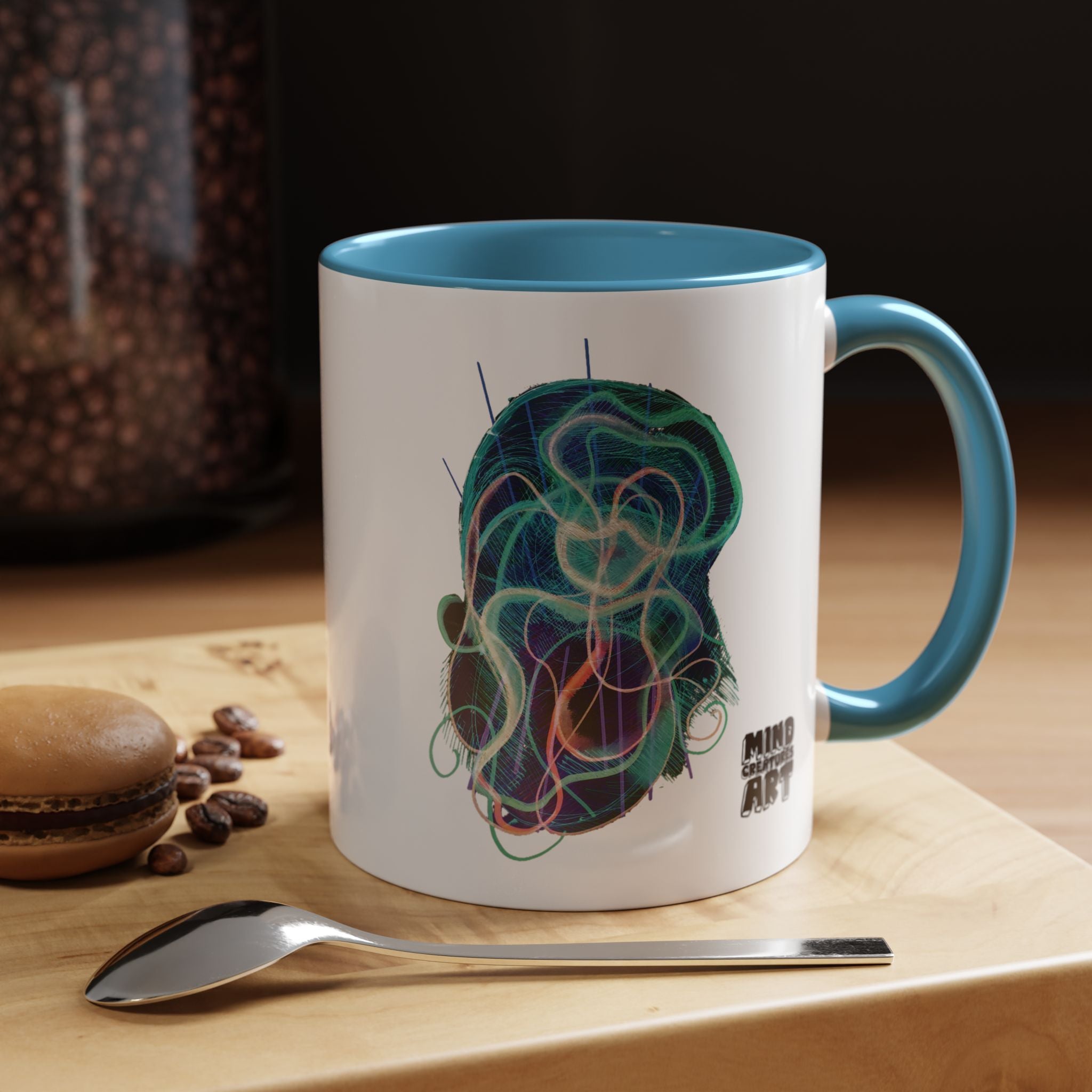 Davy Jones (Electric Teal) Accent Coffee Mug (11oz, 15oz)