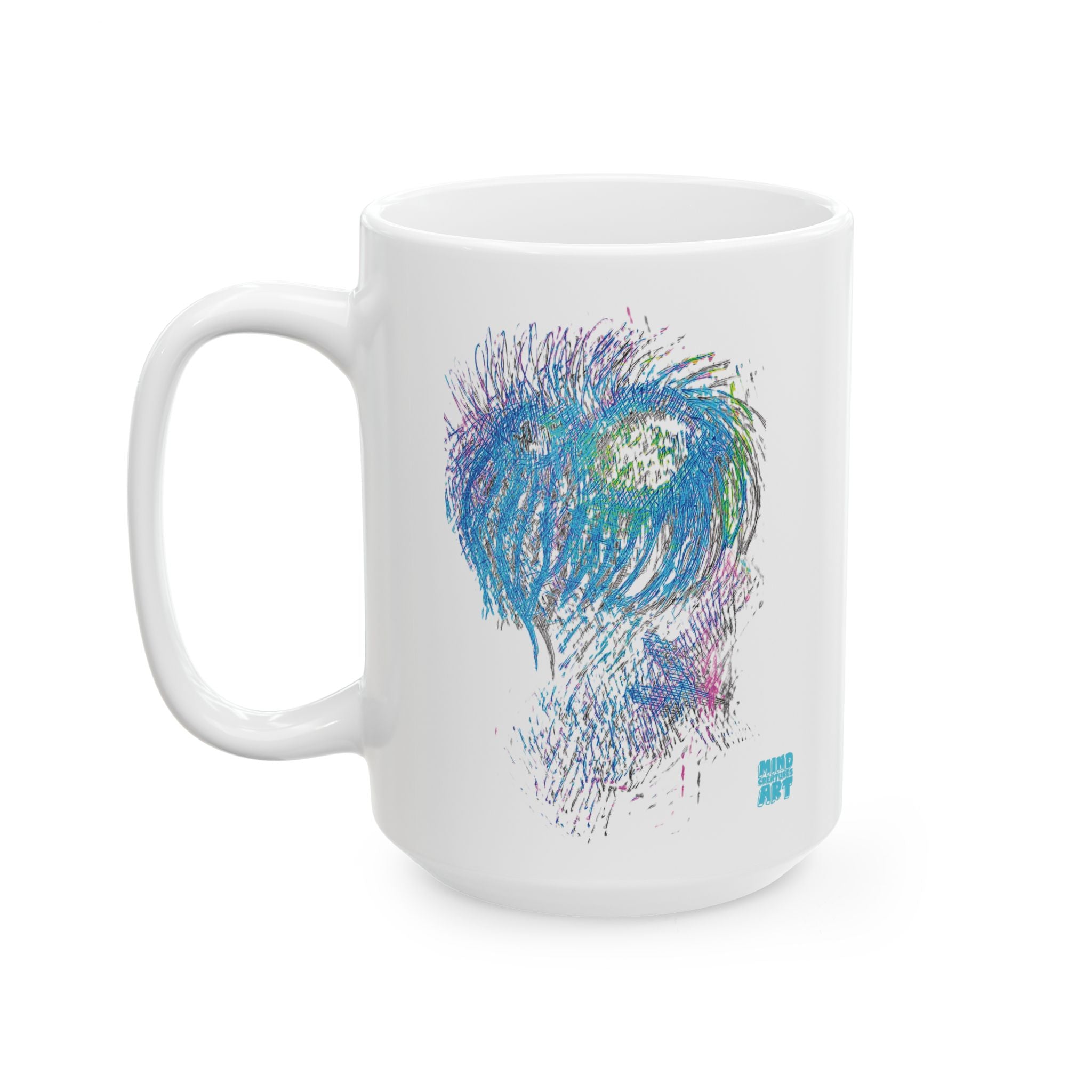 Party Monster White Ceramic Mug, (11oz, 15oz)