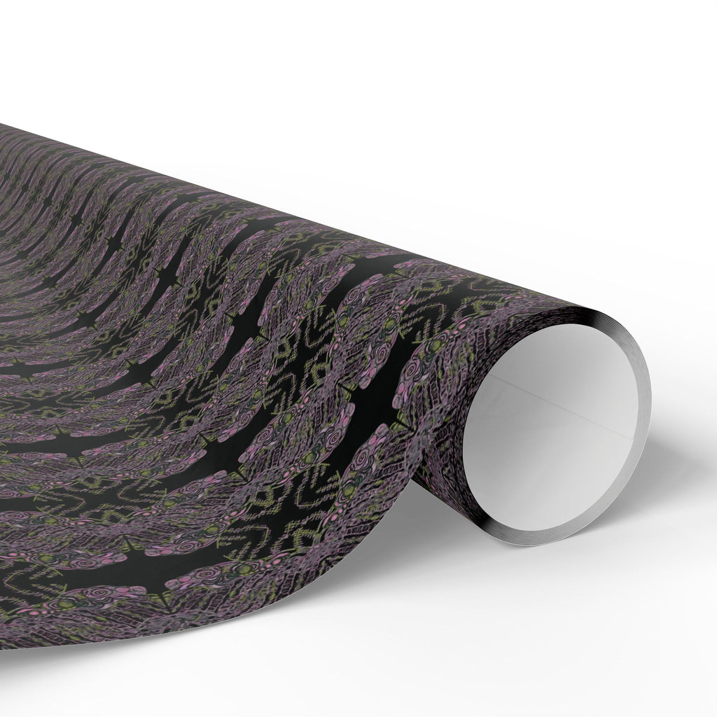 Vessel (Neon, Mirror, Black Background) Heavy Wrapping Paper