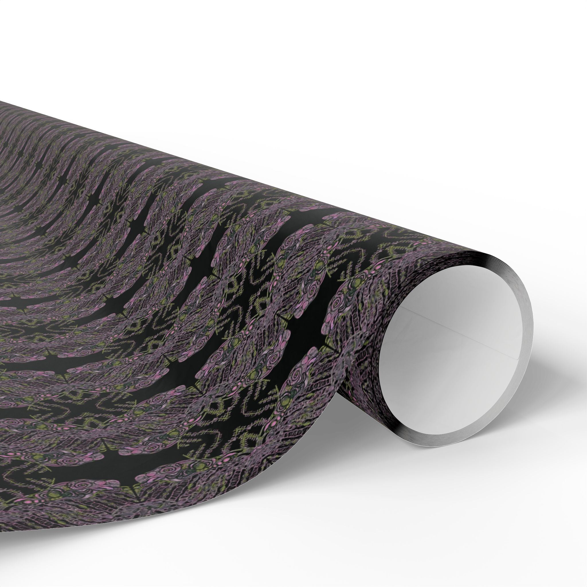 Vessel (Neon, Mirror, Black Background) Heavy Wrapping Paper