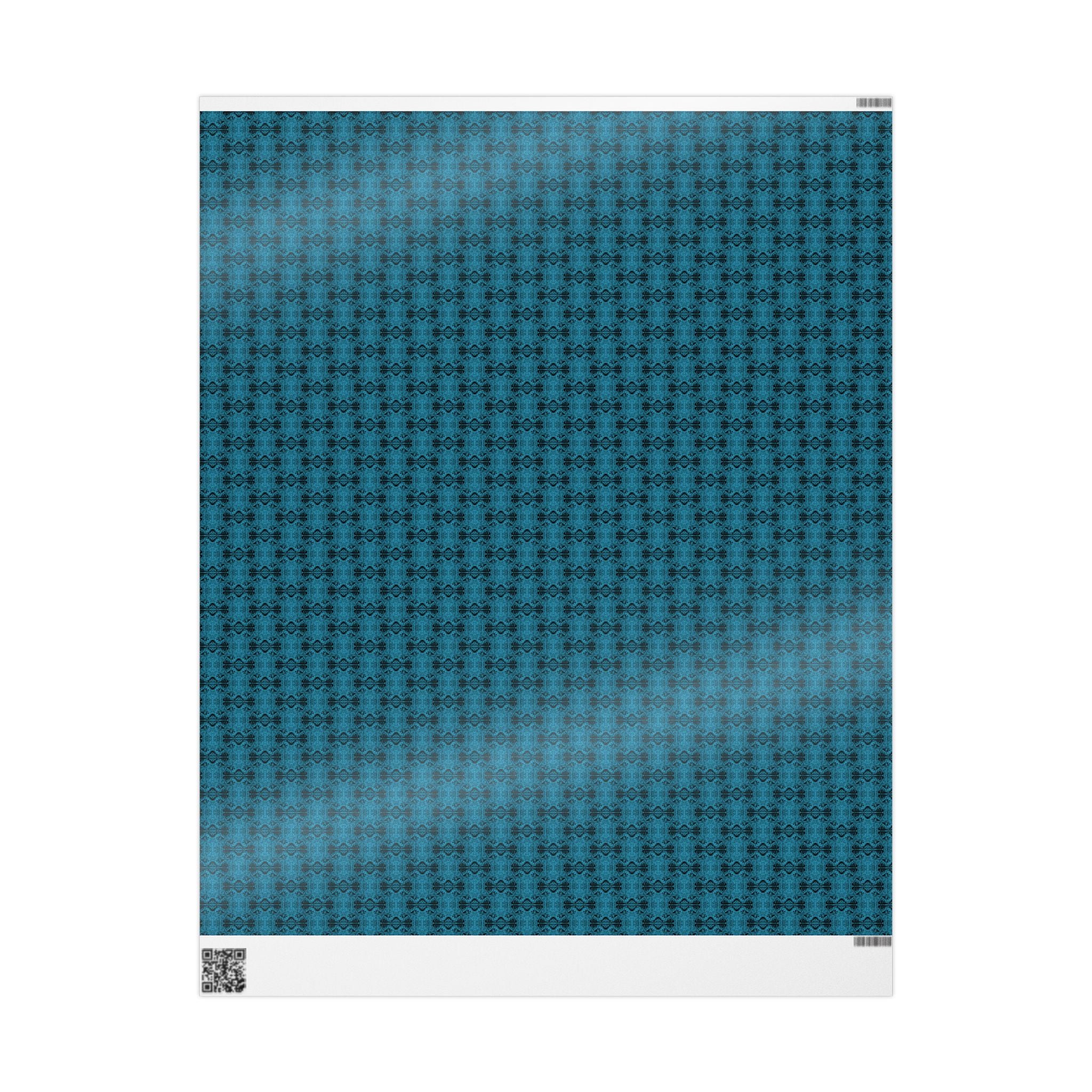 Love (Black, Turquoise Background) Heavy Wrapping Paper