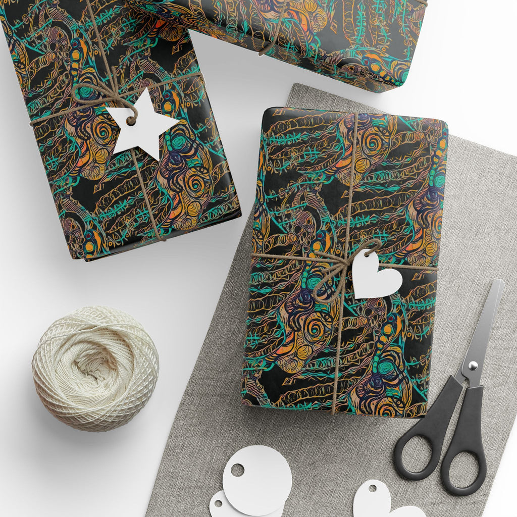 Vessel (Black Background) Heavy Wrapping Paper