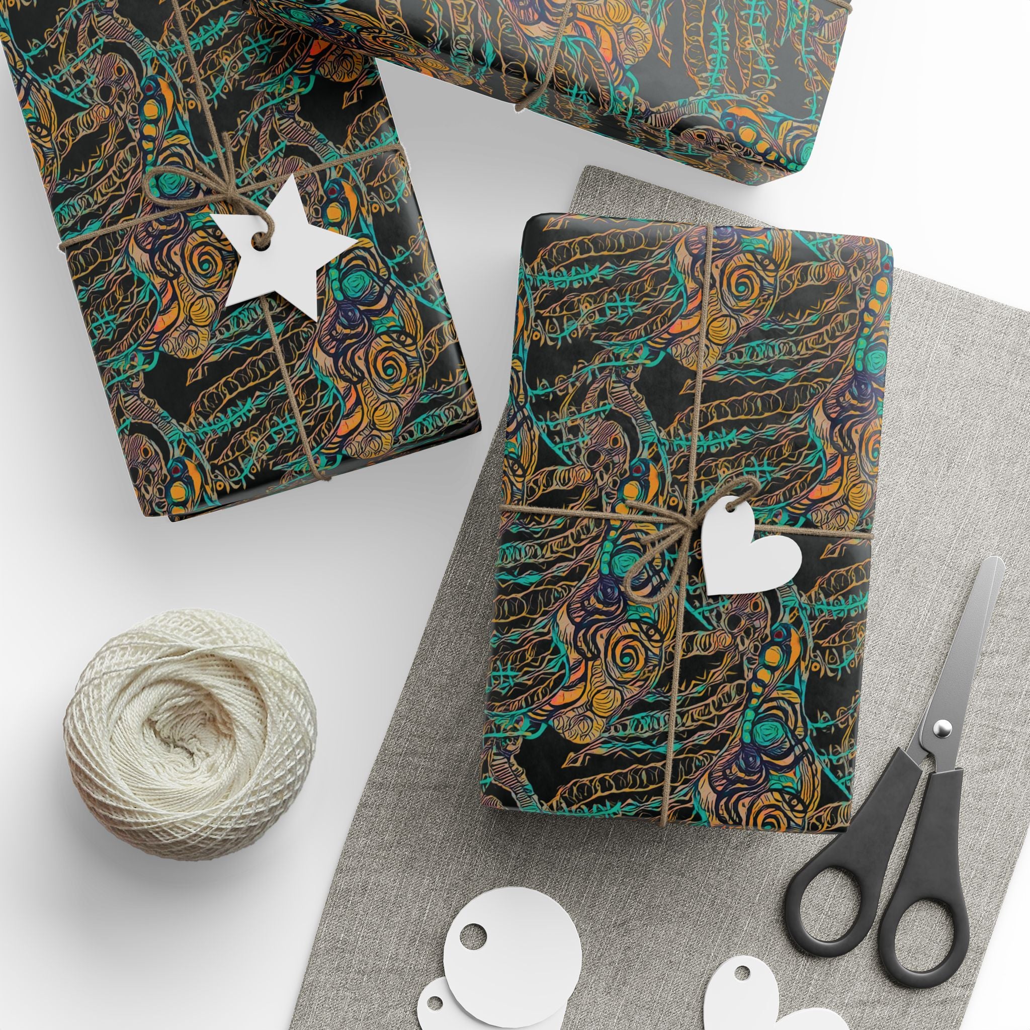 Vessel (Black Background) Heavy Wrapping Paper