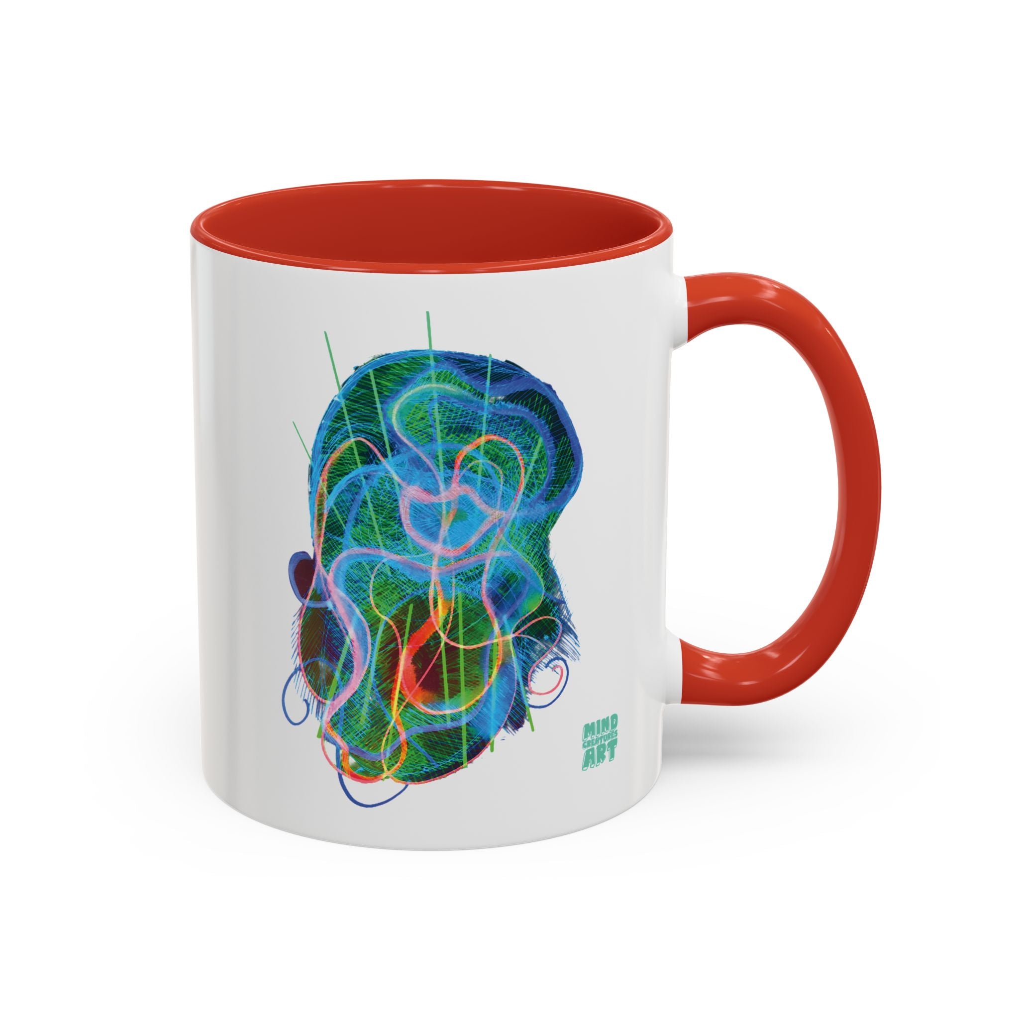 Davy Jones (Electric Blue & Green) Accent Coffee Mug (11oz, 15oz)