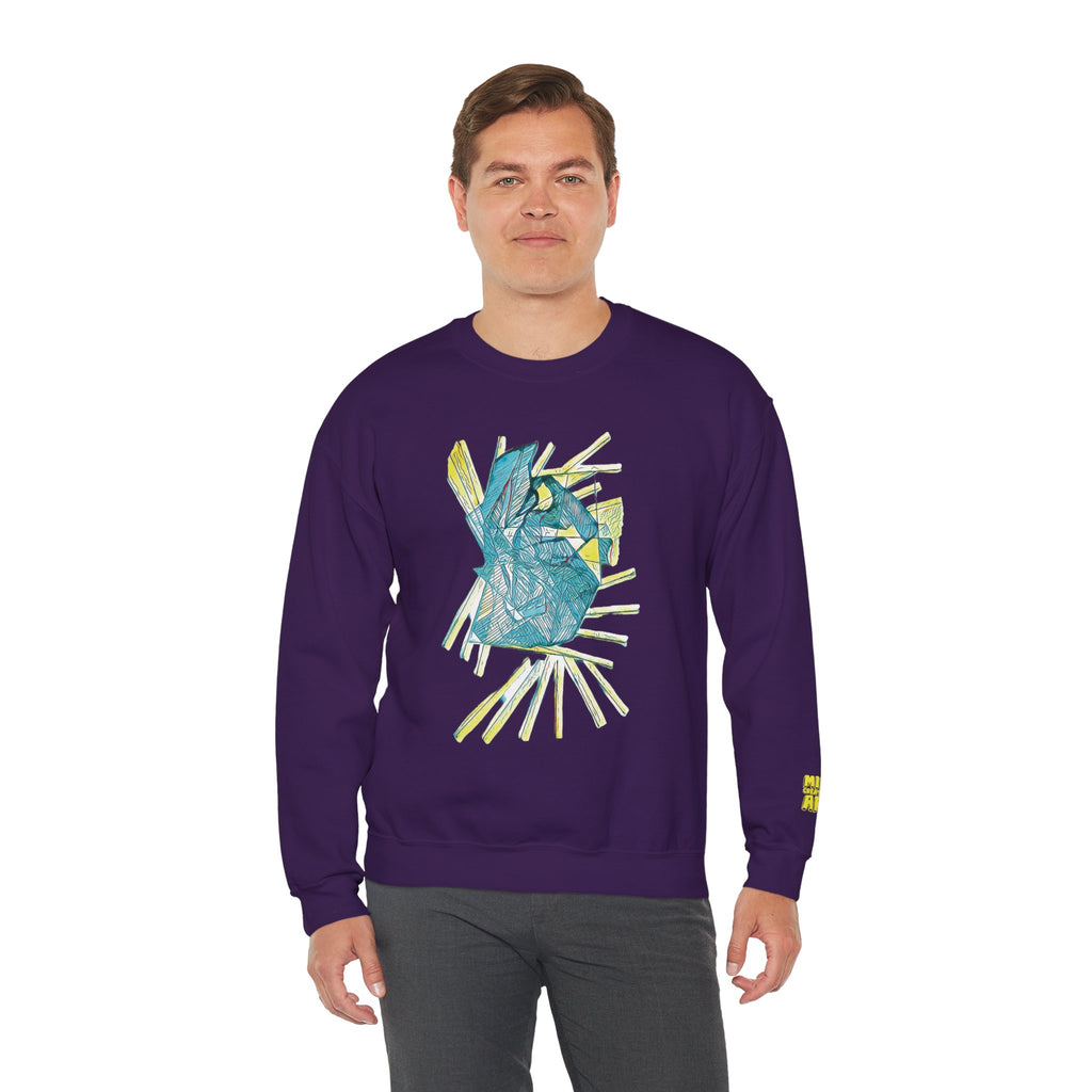 Lightspeed (Aqua) Unisex Heavy Blend™ Crewneck Sweatshirt