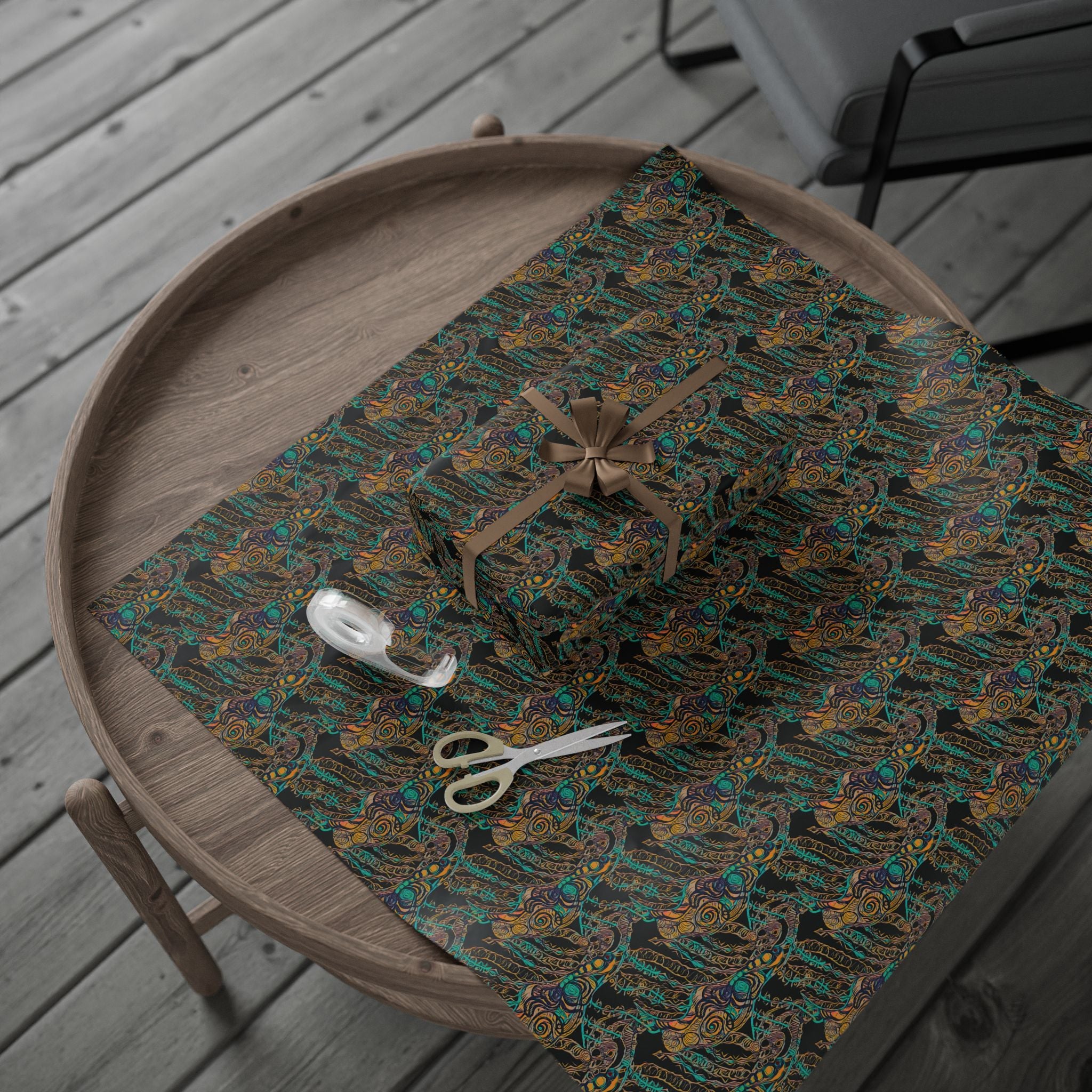 Vessel (Black Background) Heavy Wrapping Paper