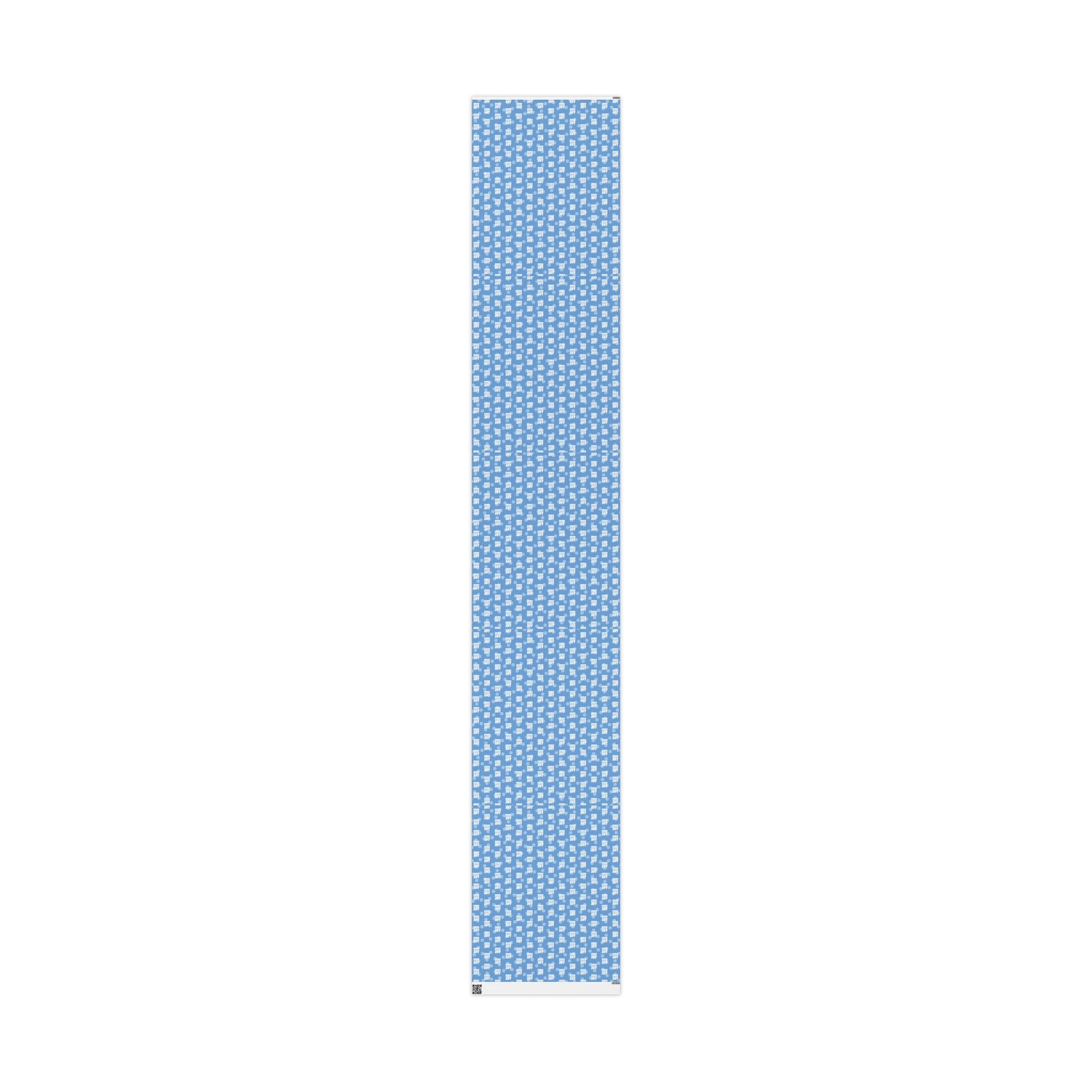 MCA Logo & Snowflake (White, Light Blue Background) Heavy Wrapping Paper