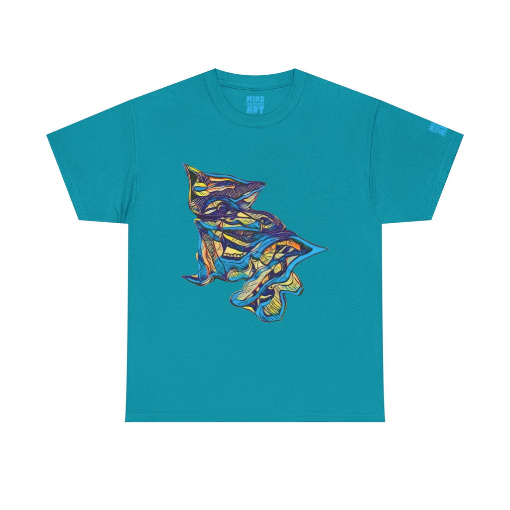 Cheshire (Blue & Yellow) Unisex Heavy Cotton Tee