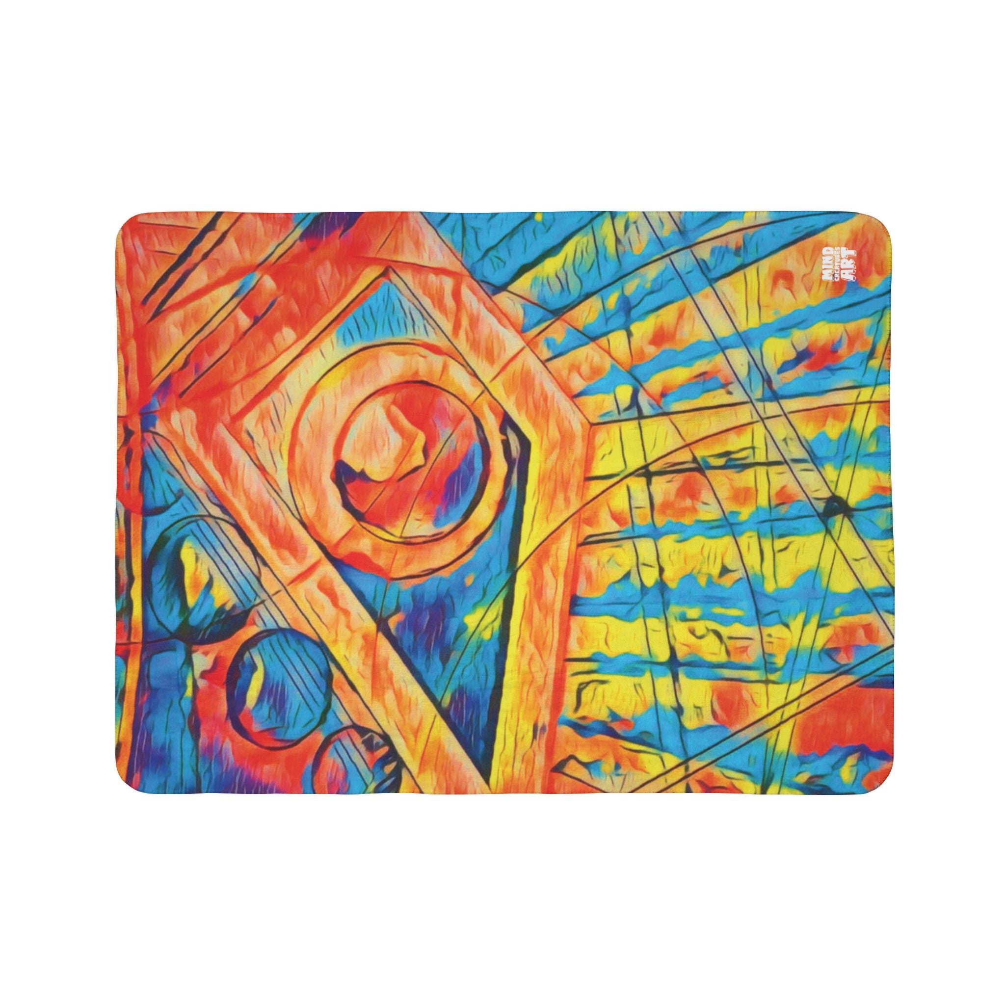 Love (Neon) Fleece Sherpa Blanket
