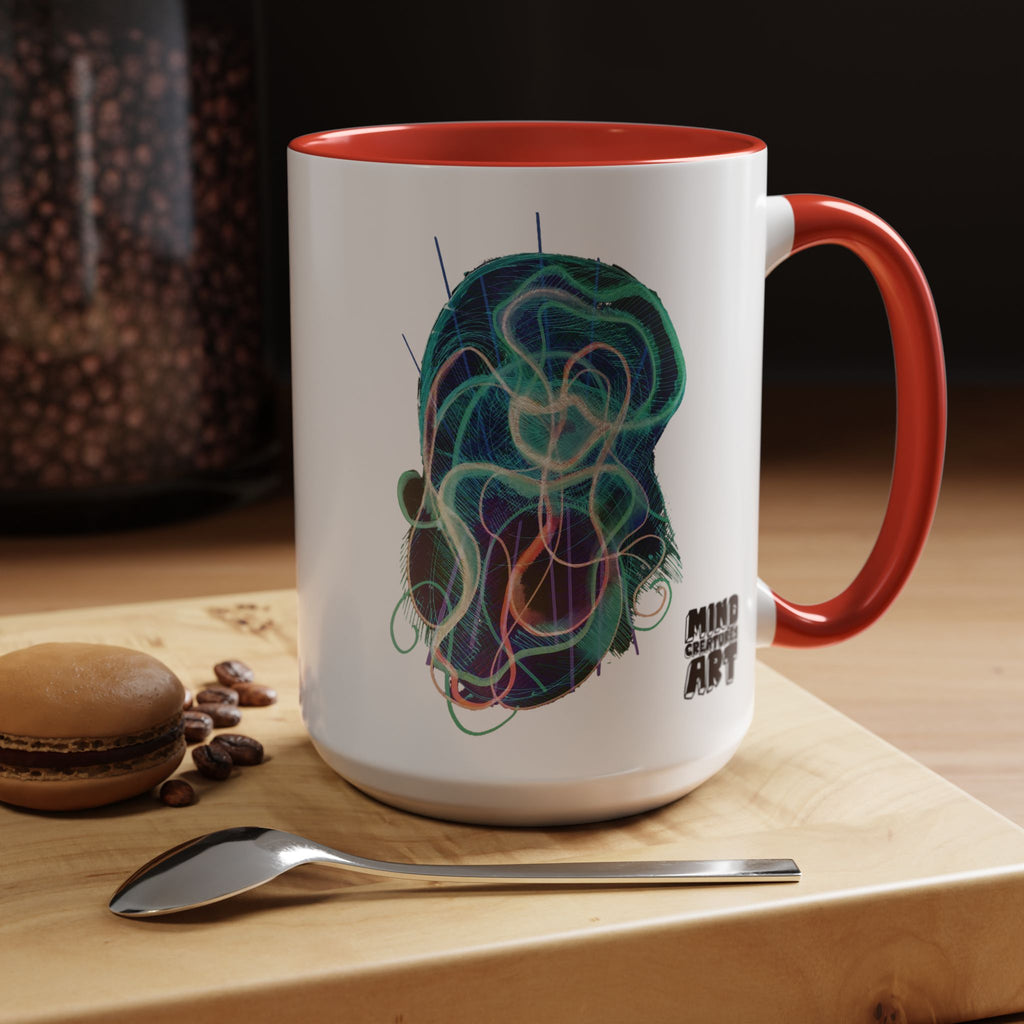 Davy Jones (Electric Teal) Accent Coffee Mug (11oz, 15oz)