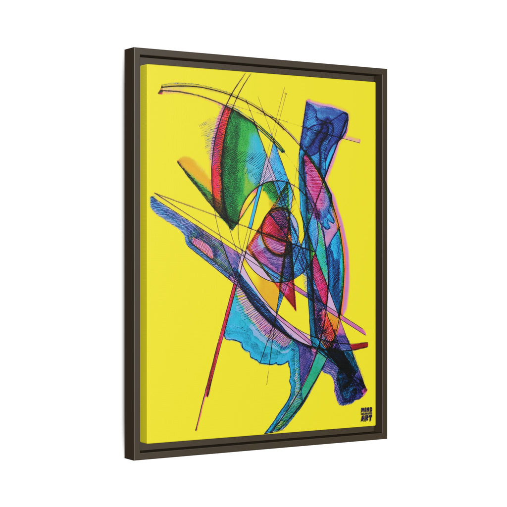 Watching (Yellow Background) Matte Canvas, Framed