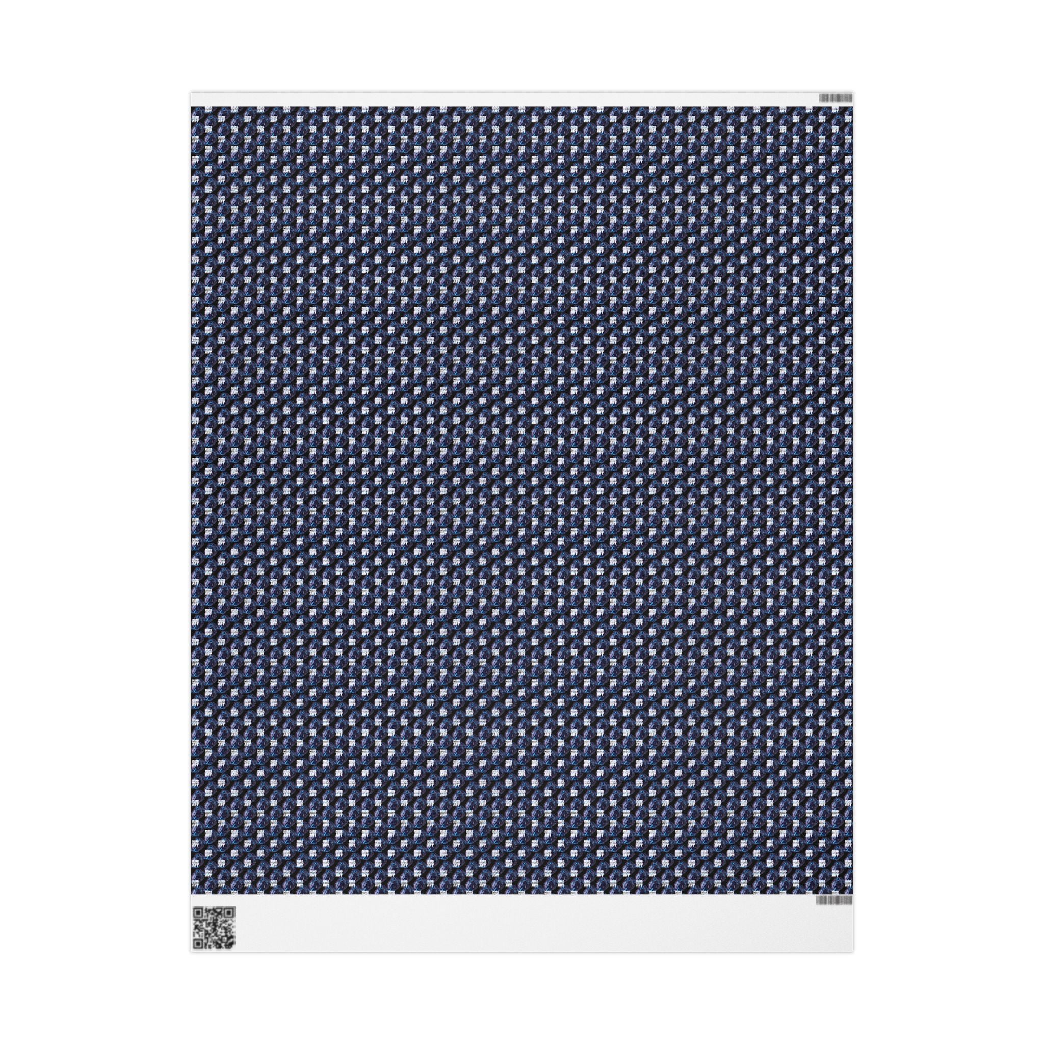 Who Are You? (Black Background, White Logo) Heavy Wrapping Paper