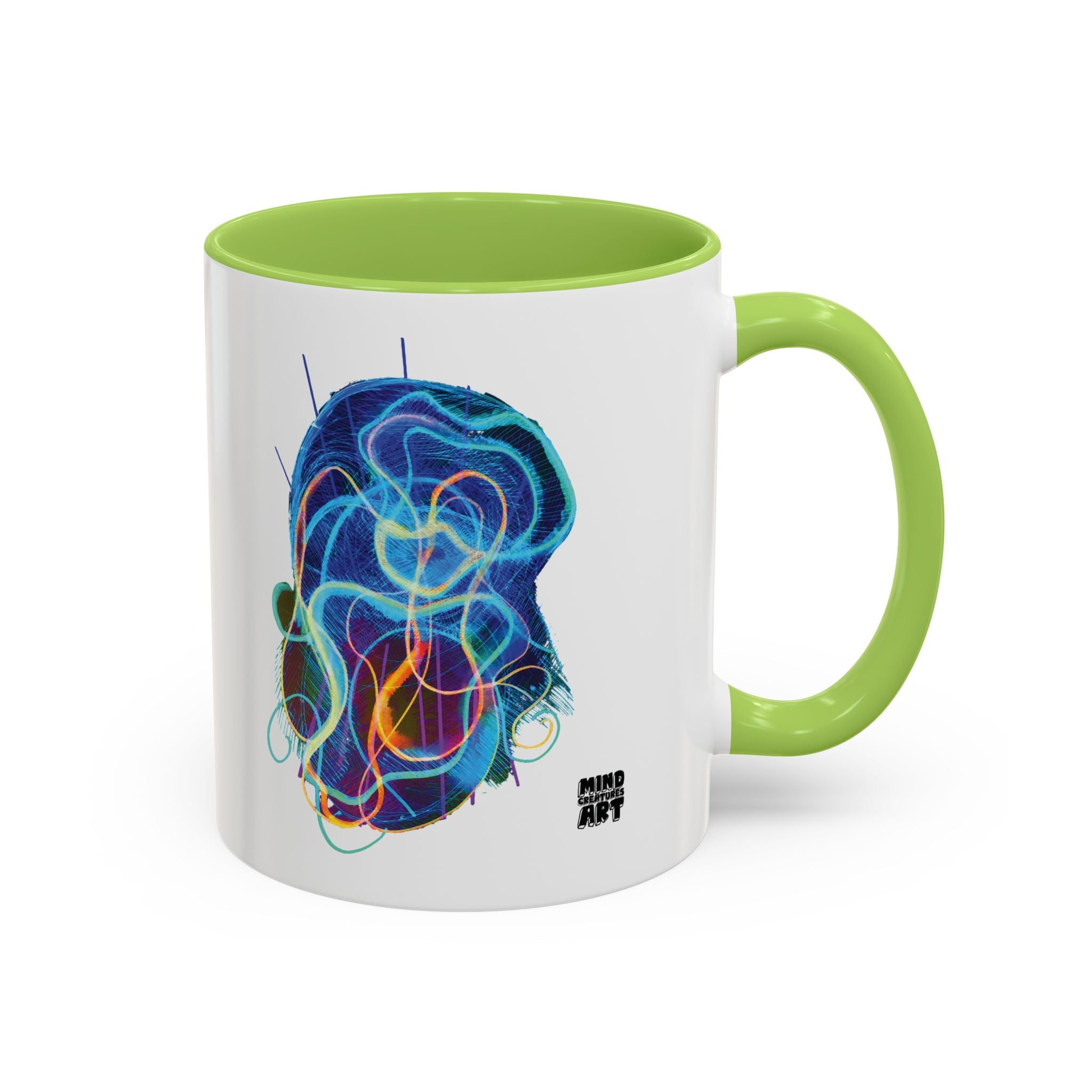 Davy Jones (Electric Blue) Accent Coffee Mug (11oz, 15oz)
